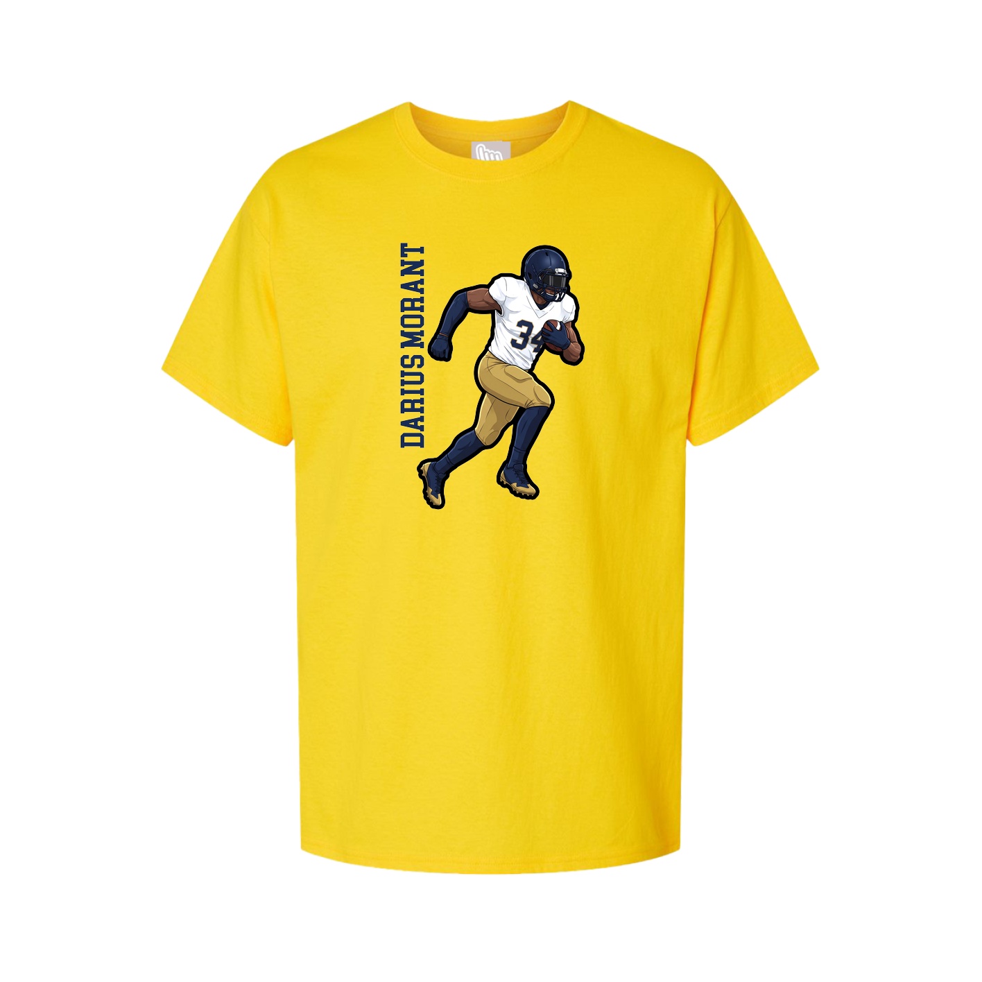 Youth Tee — Name Vertical in Gold