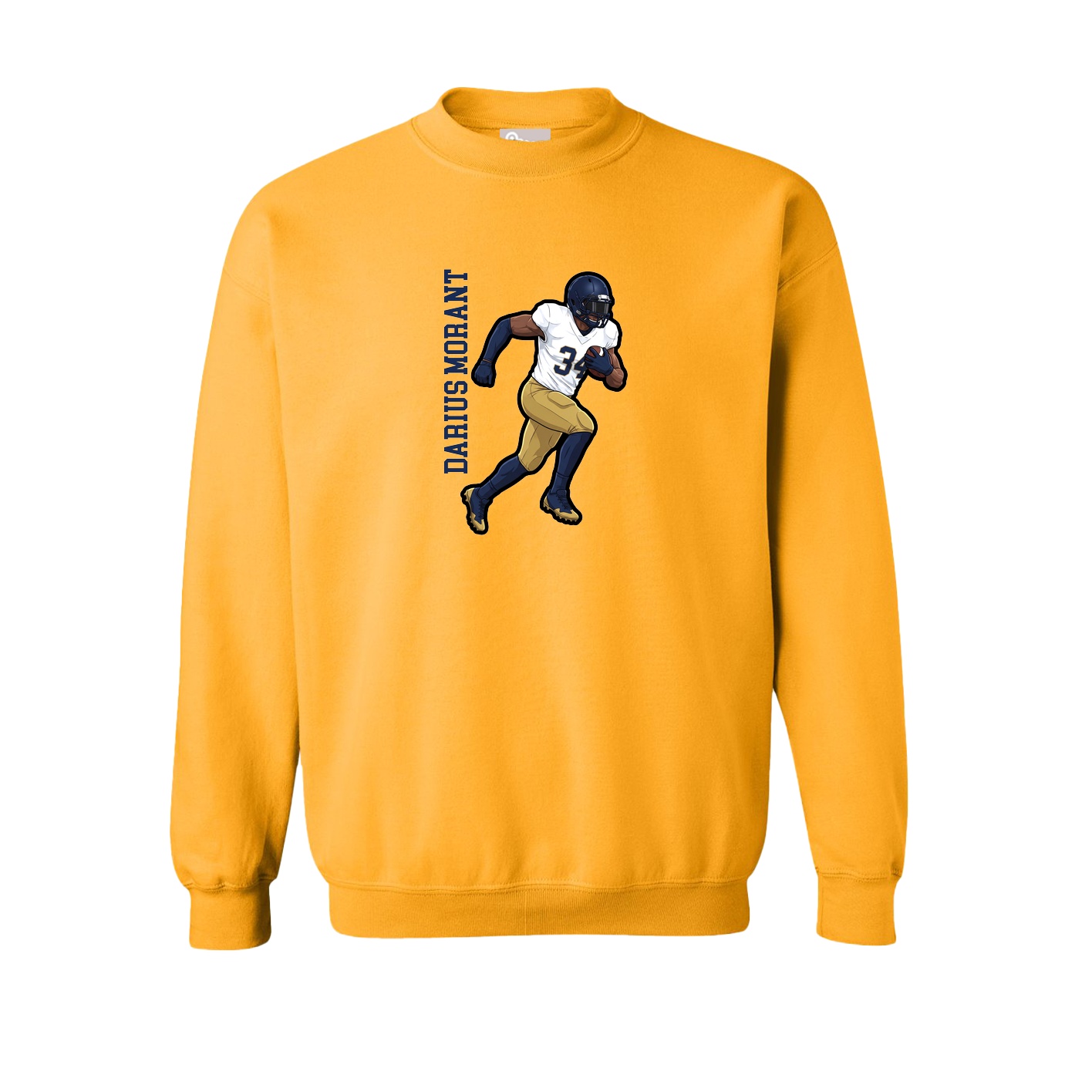 Fleece Crew — Name Vertical in Gold