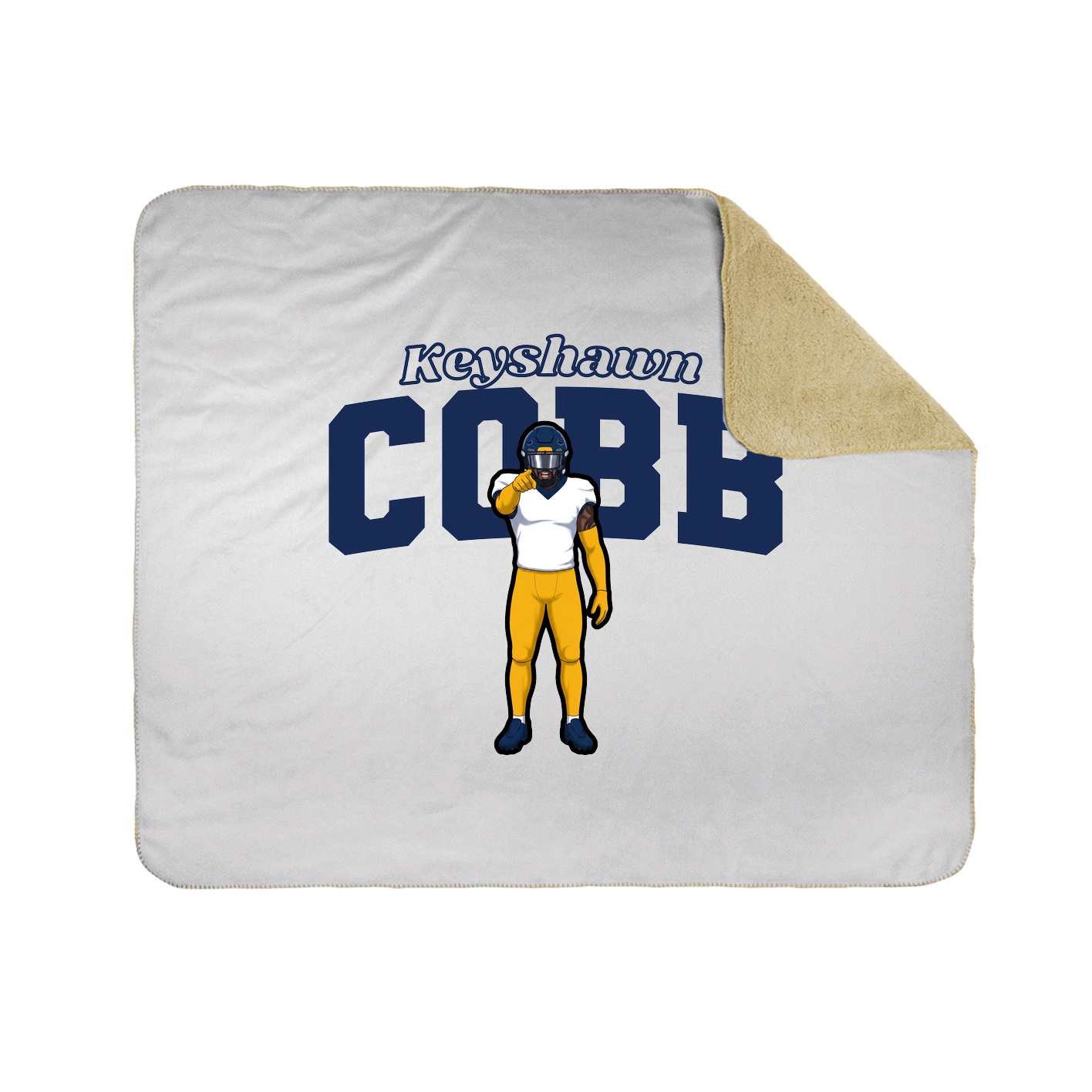 Throw Blanket — Name Arch in White