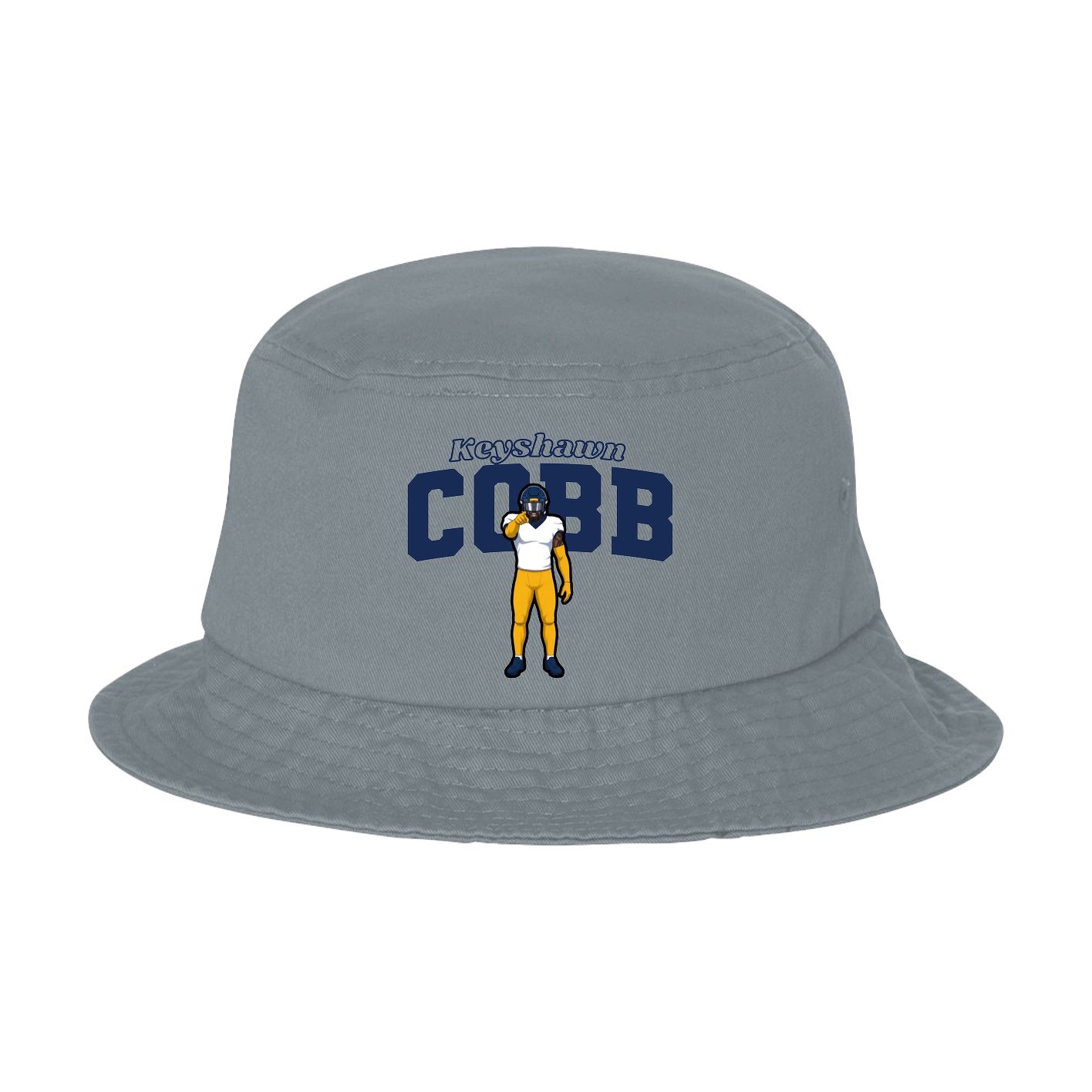 Bucket Cap — Name Arch in Grey