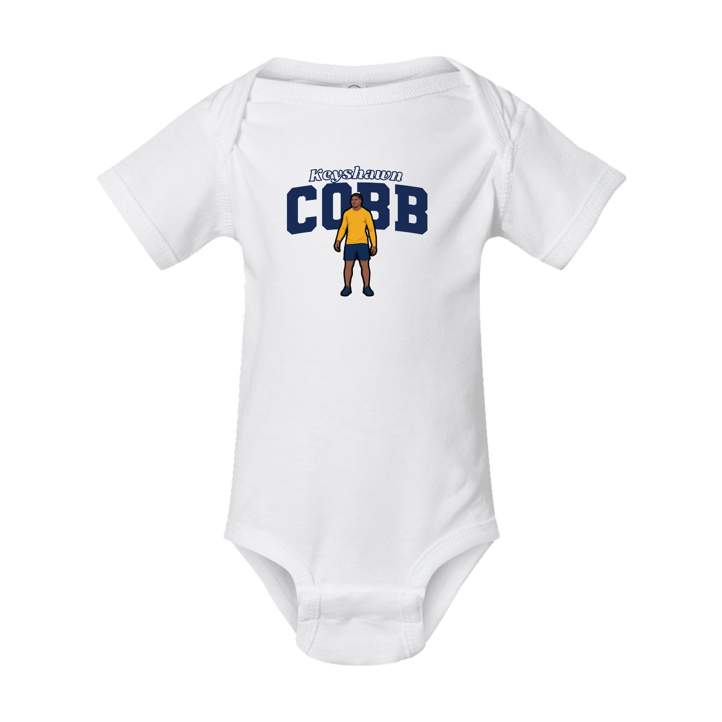 Baby Onesie — Name Arch in White