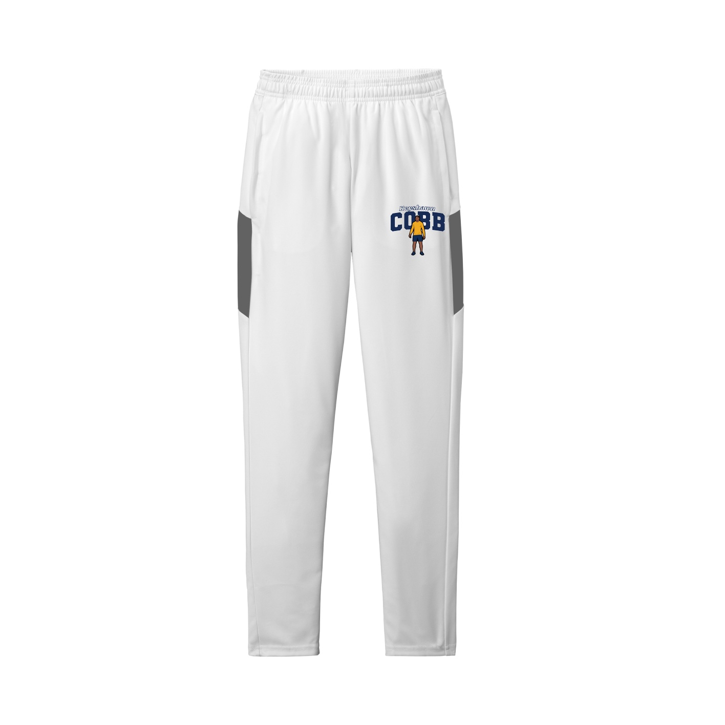 Team Travel Pant — Name Arch in White/Grey