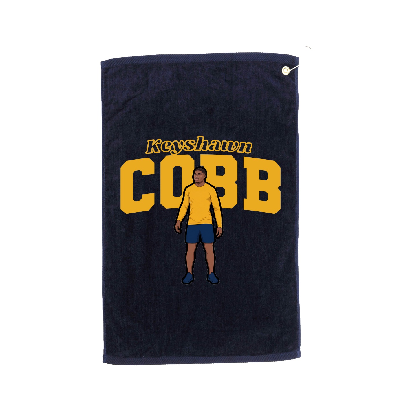 Golf Towel — Name Arch in Navy