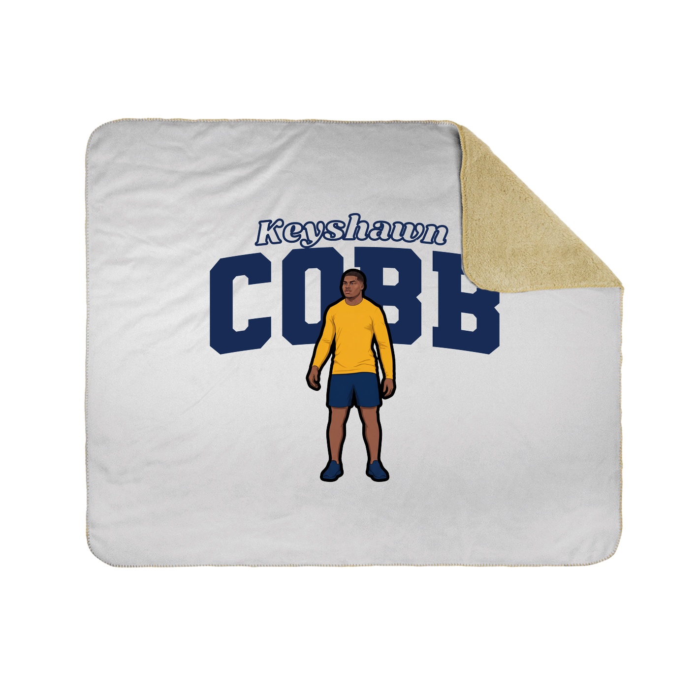 Throw Blanket — Name Arch in White