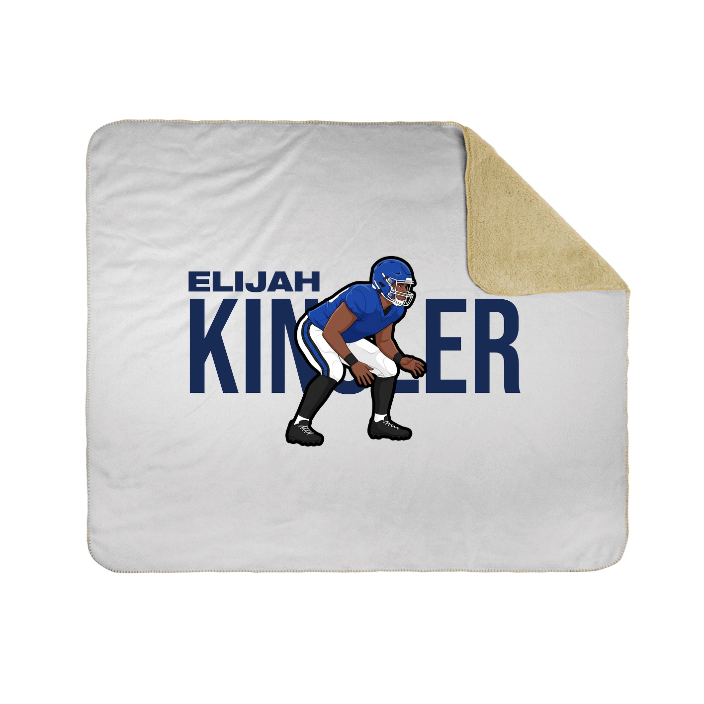 Throw Blanket — Player Name in White