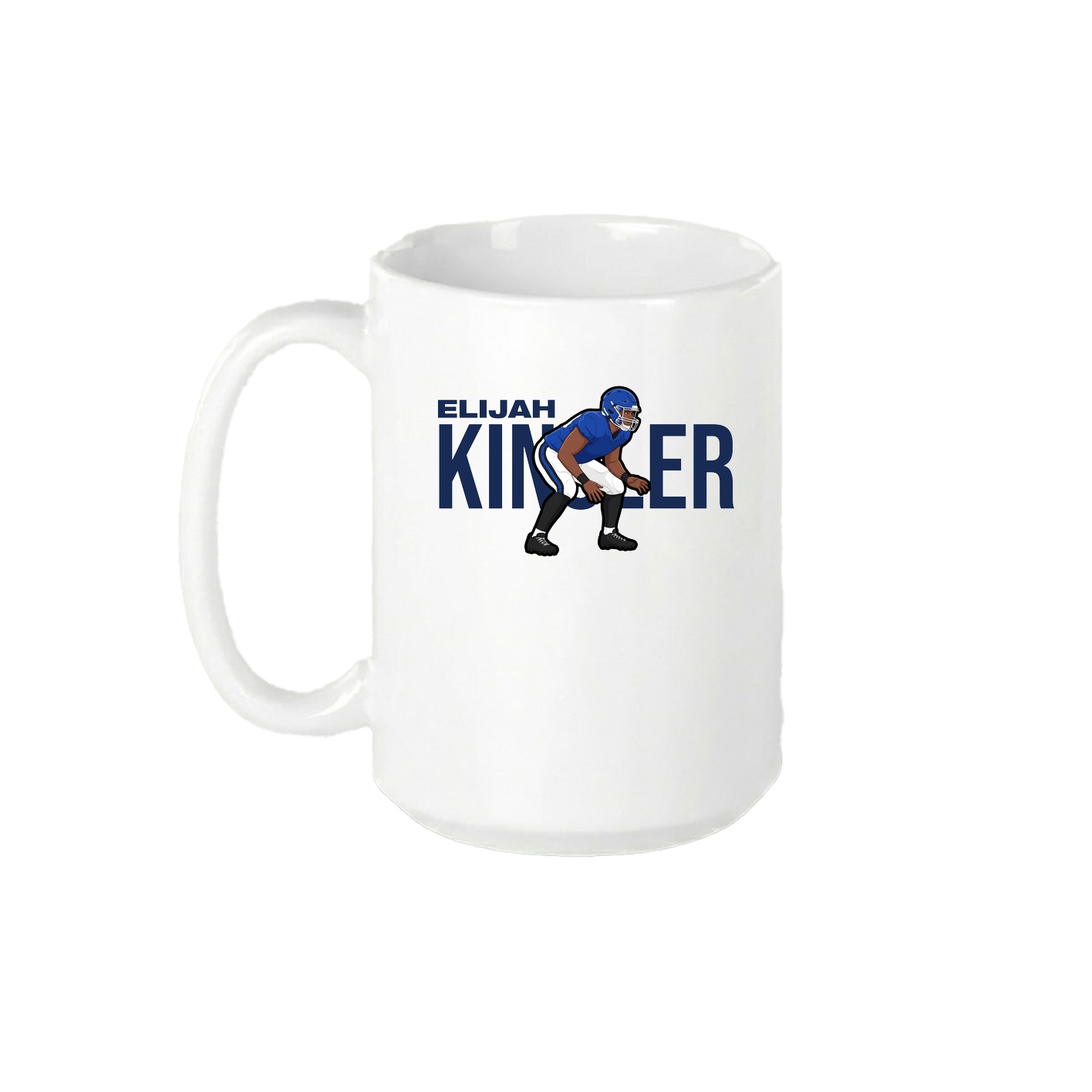 15oz Coffee Mug — Player Name in White