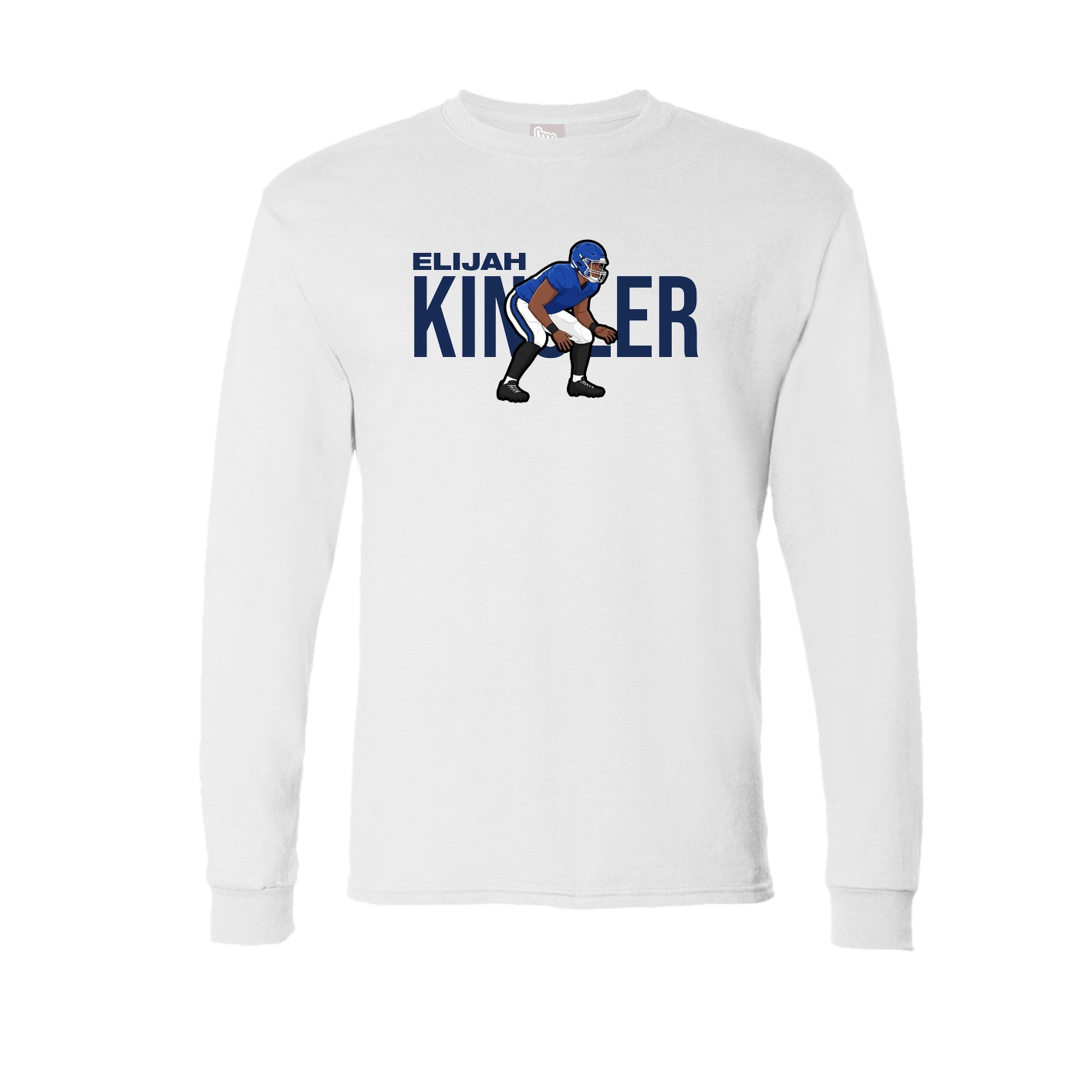 Long Sleeve Tee — Player Name in White