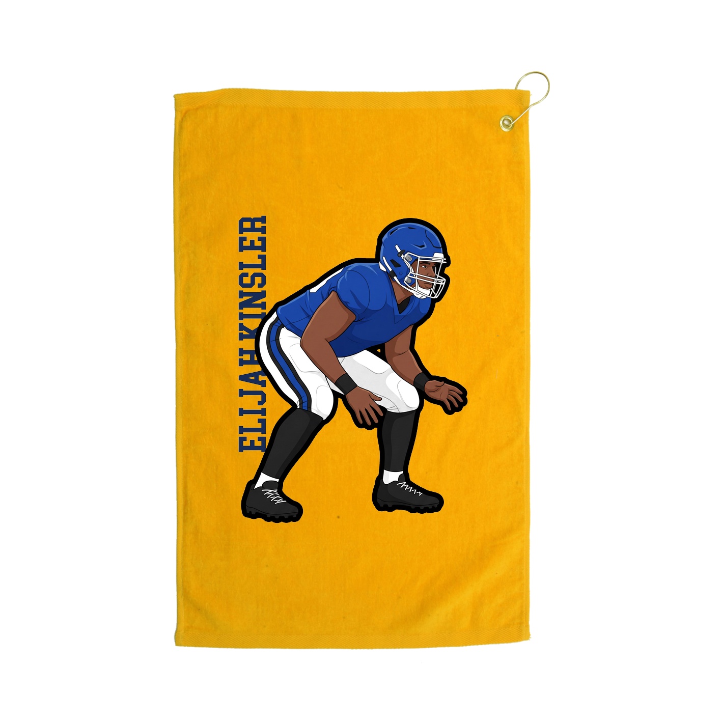 Golf Towel — Name Vertical in Gold
