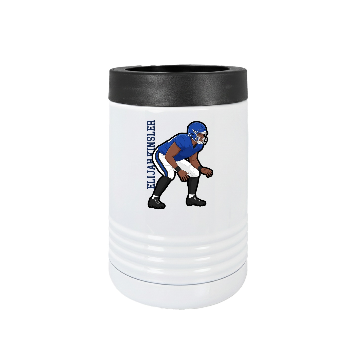 Beverage Holder — Name Vertical in White