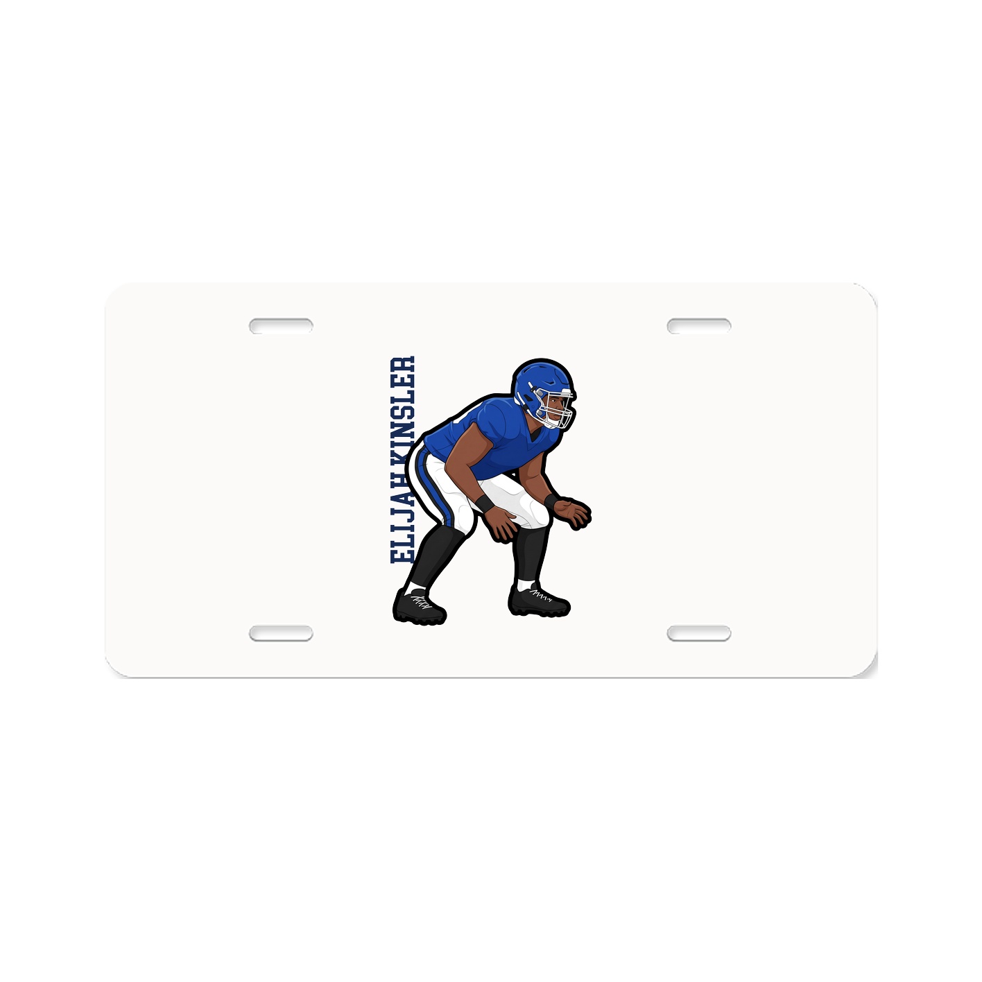 License Plate — Name Vertical in Classic