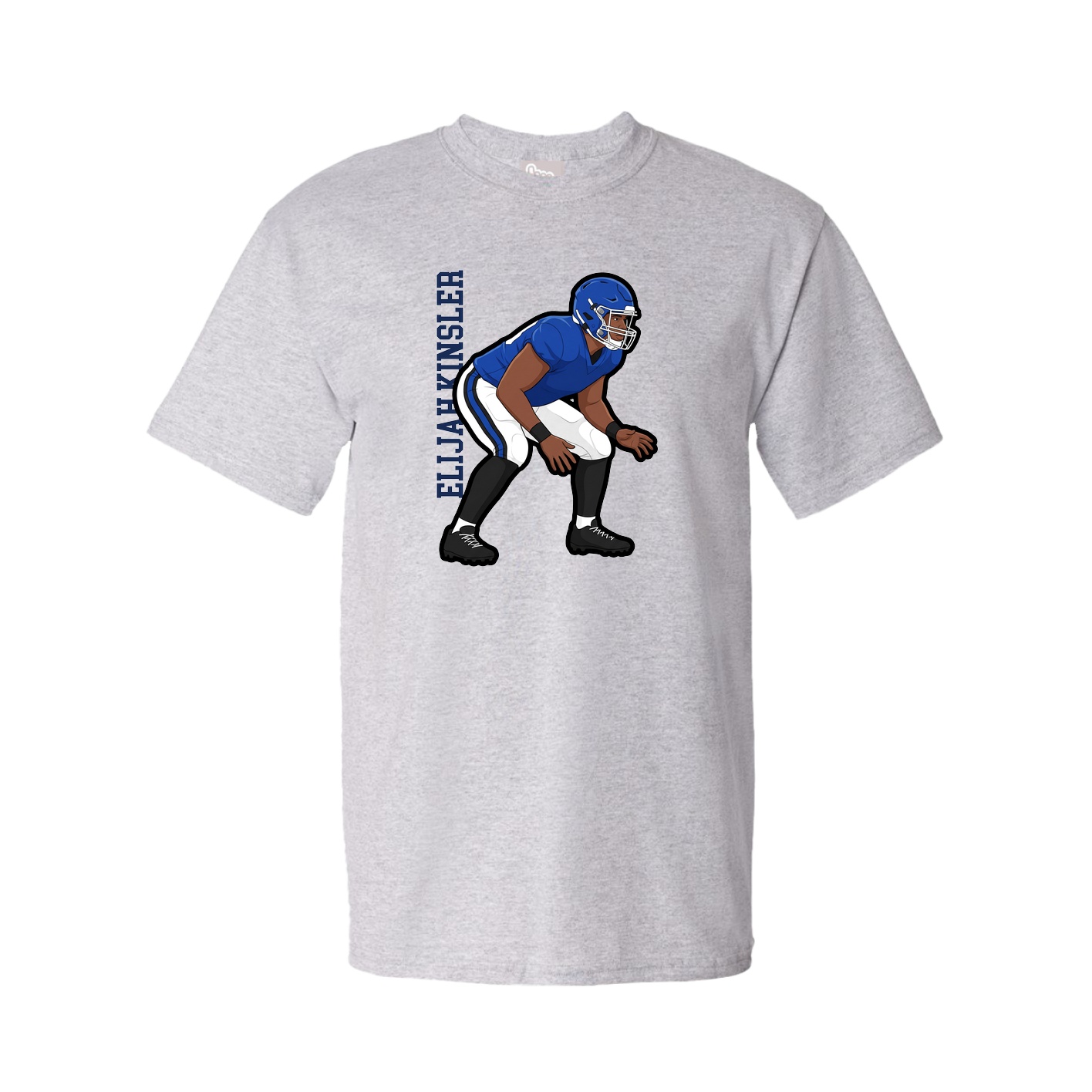 Tee — Name Vertical in Grey