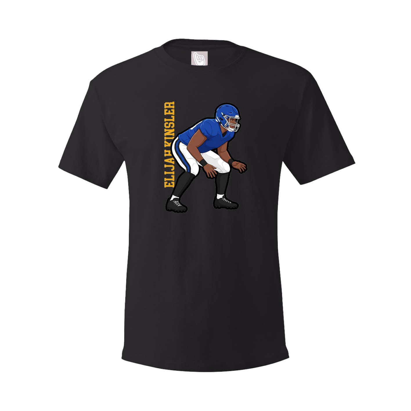 Youth Tee — Name Vertical in Black