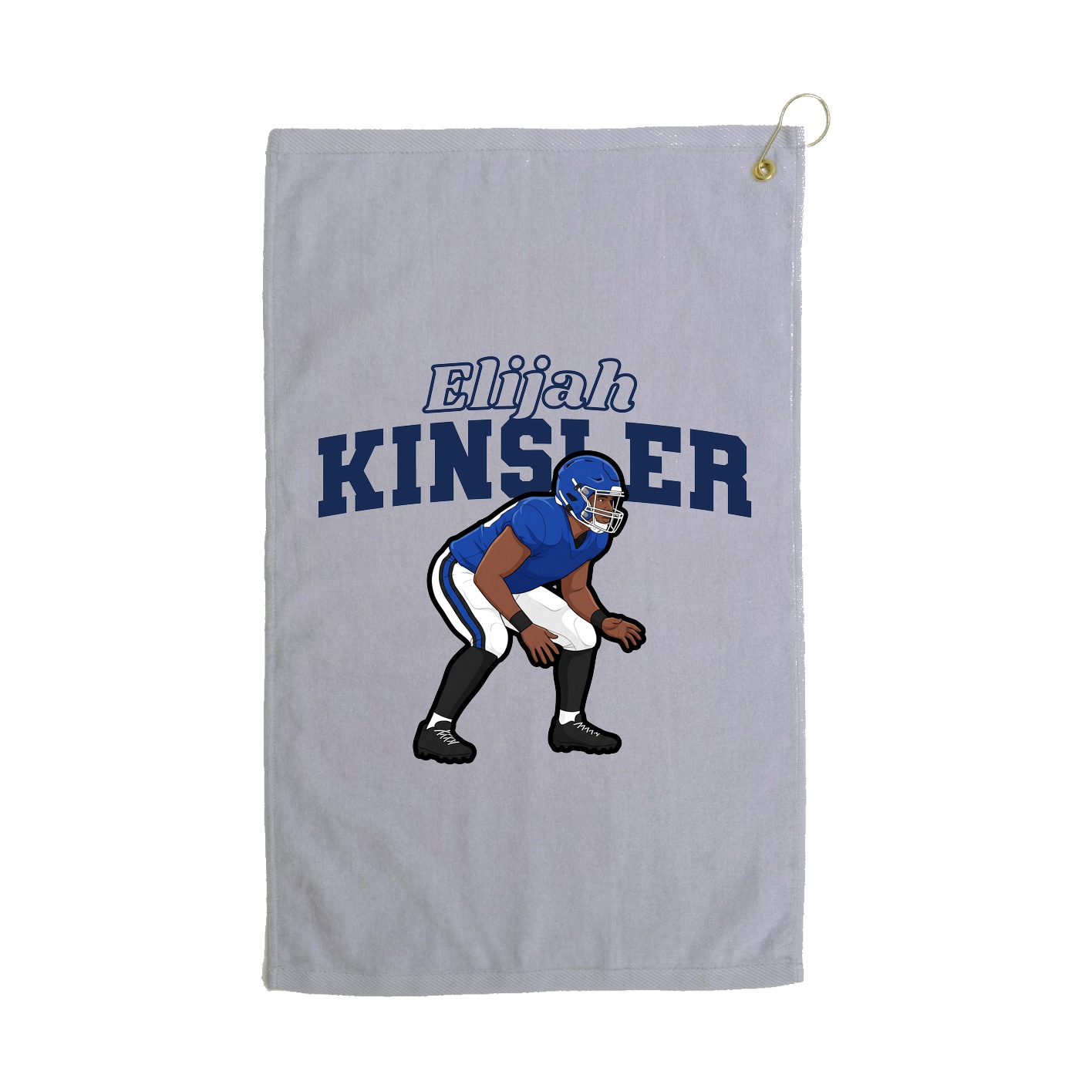Golf Towel — Name Arch in Grey