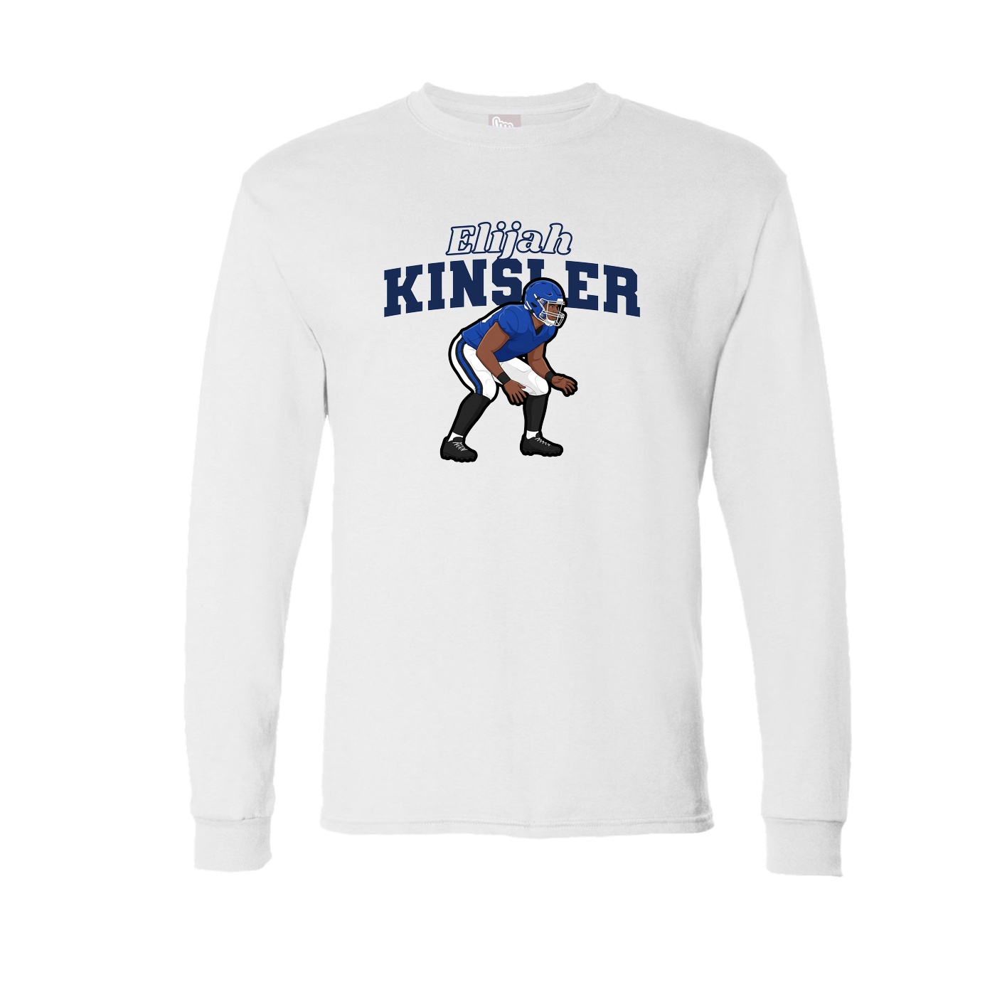 Long Sleeve Tee — Name Arch in White