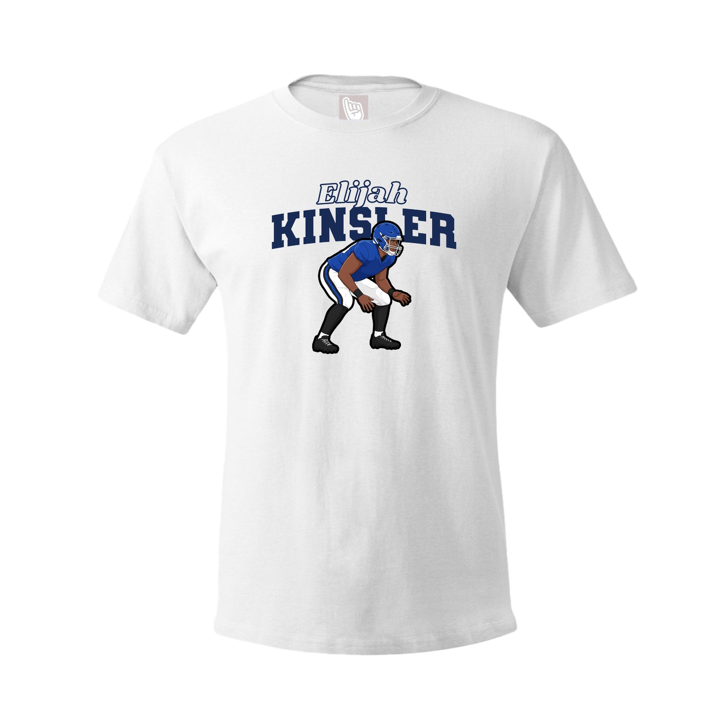 Youth Tee — Name Arch in White