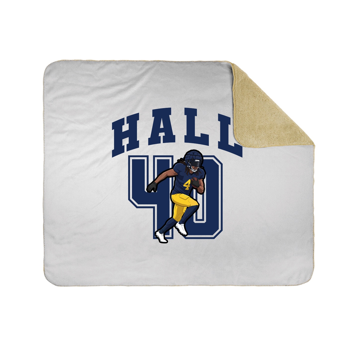 Throw Blanket — Number in White