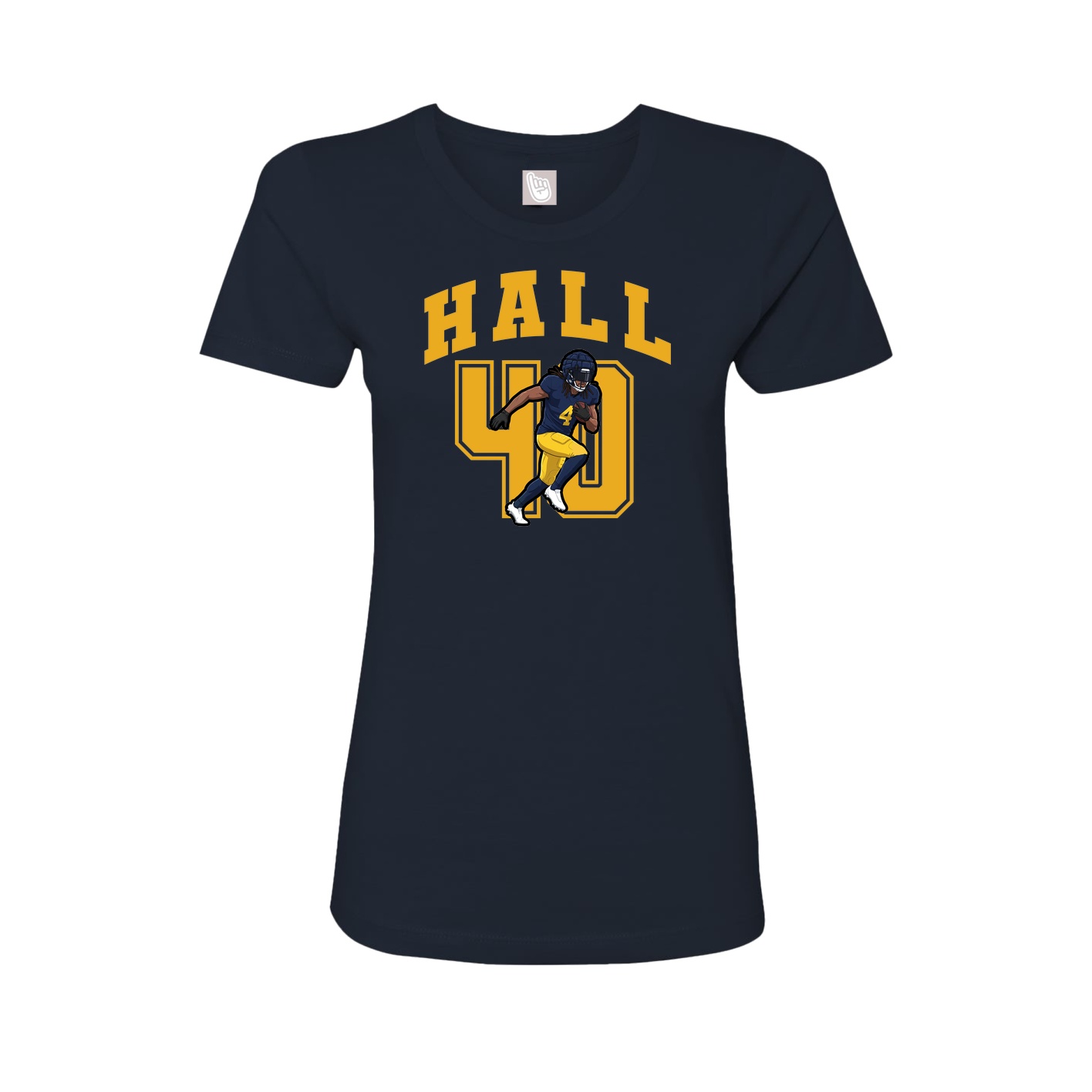 Fitted Women's Tee — Number in Navy