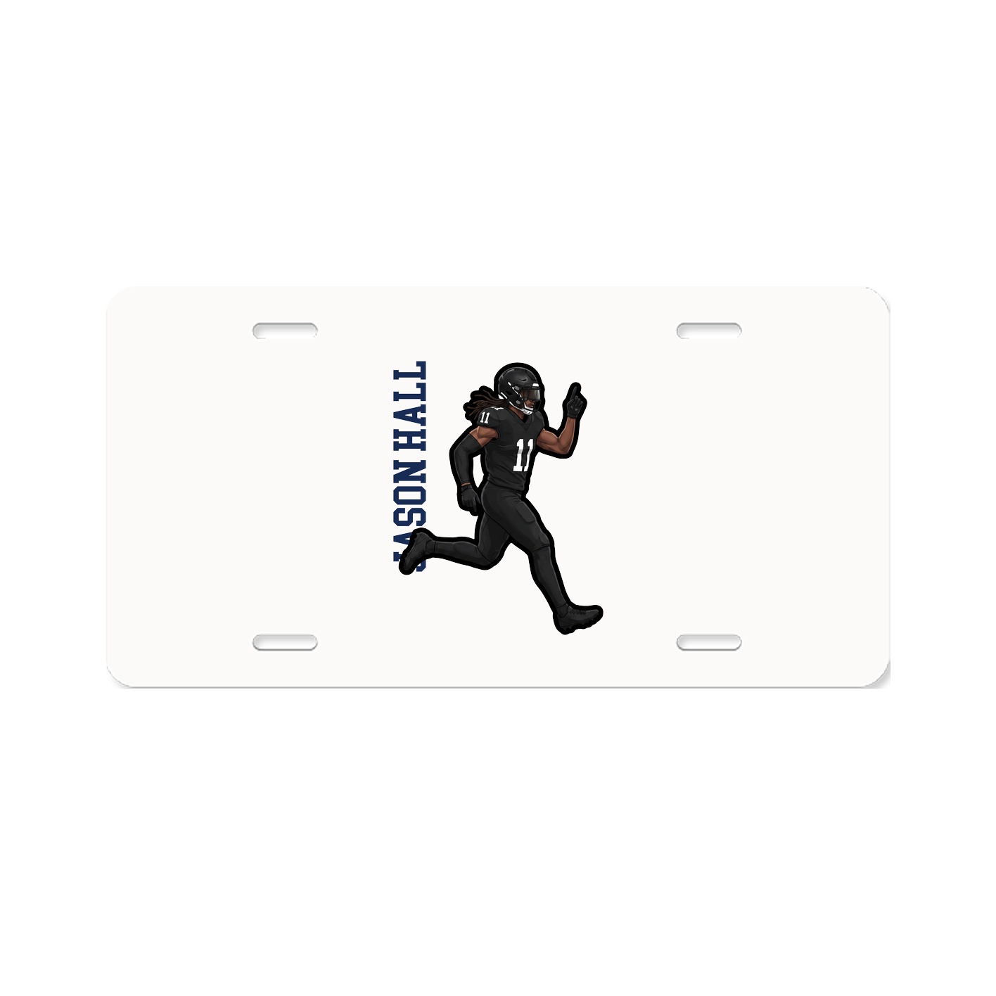 License Plate — Name Vertical in Classic