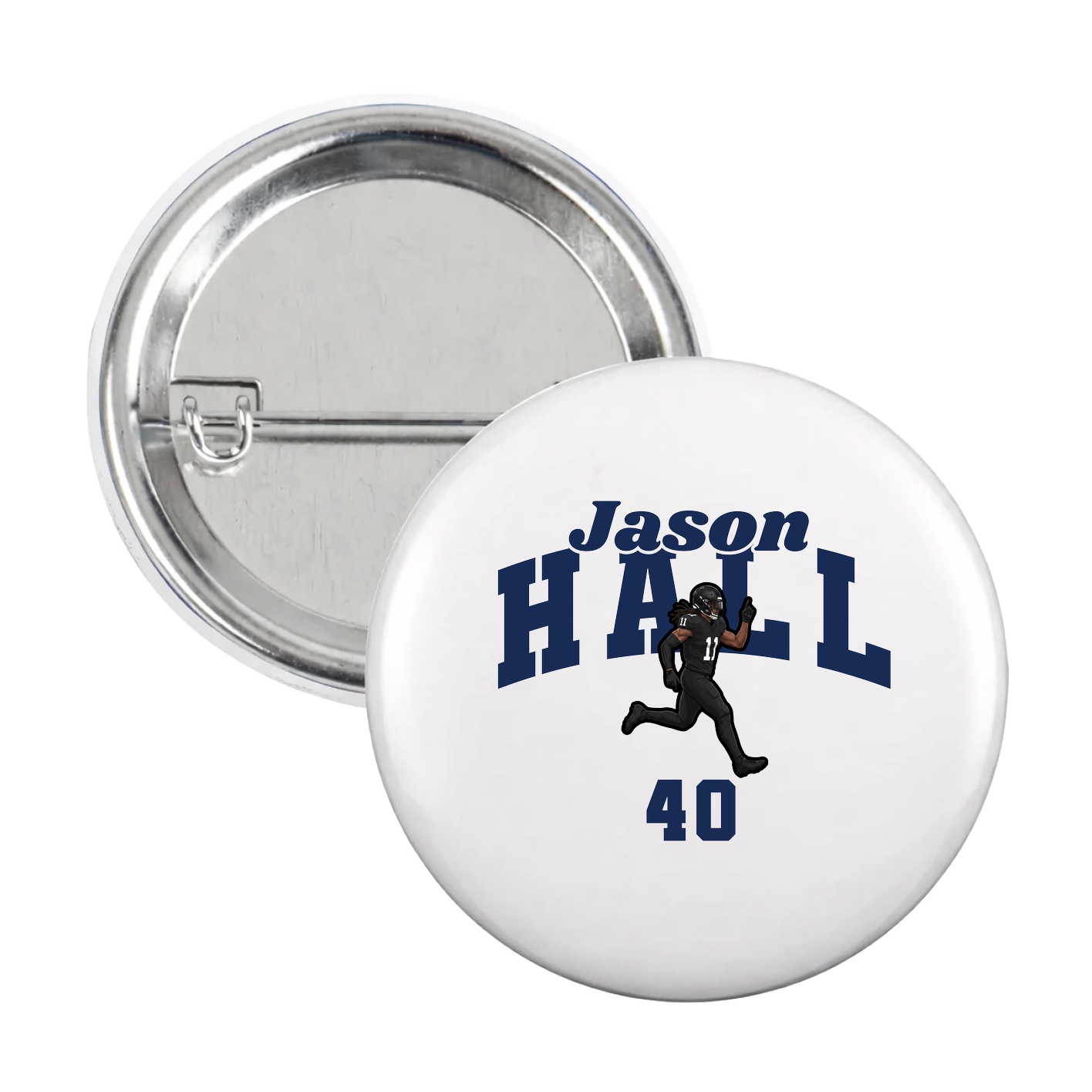 Game Day Button — Signature Arch in White