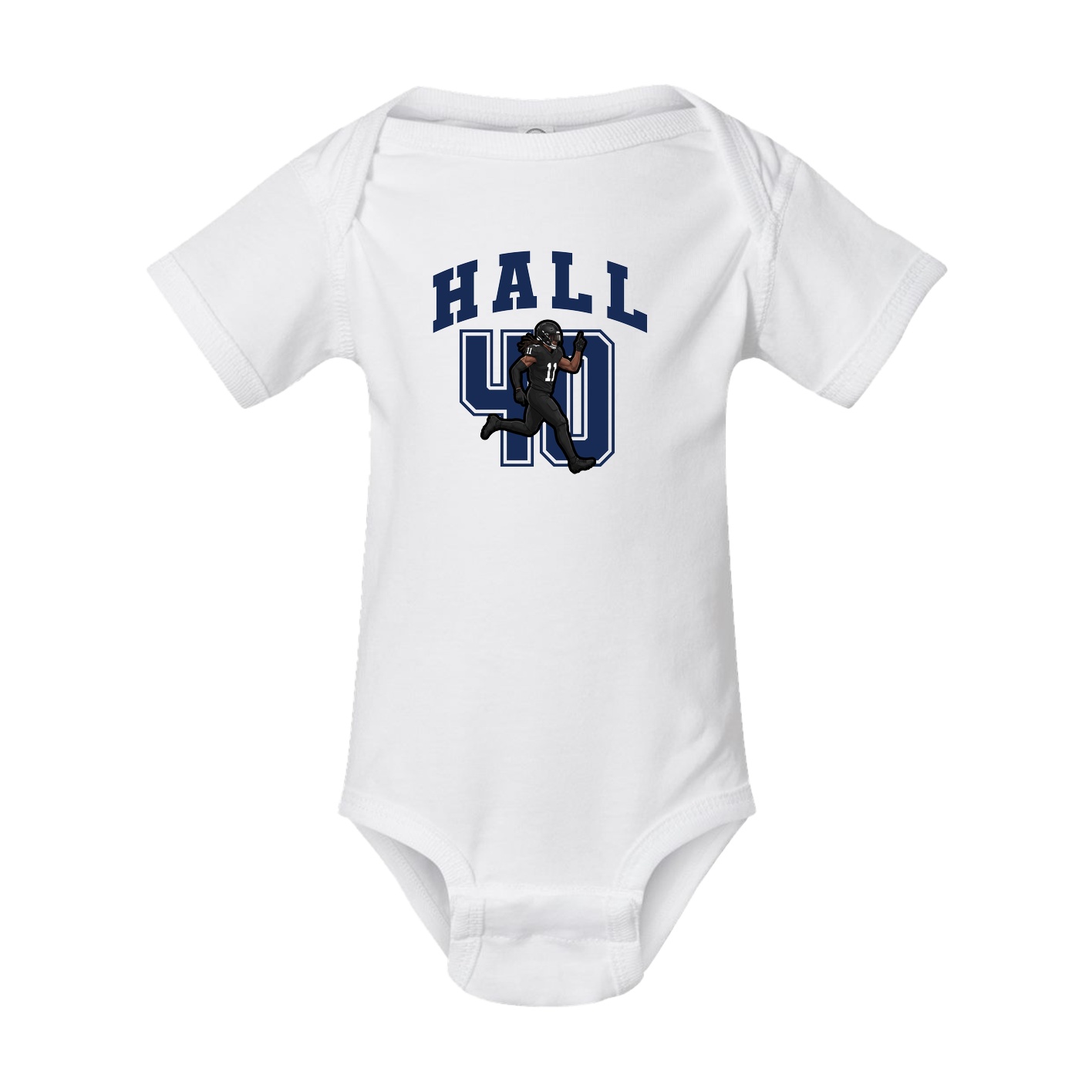 Baby Onesie — Number in White