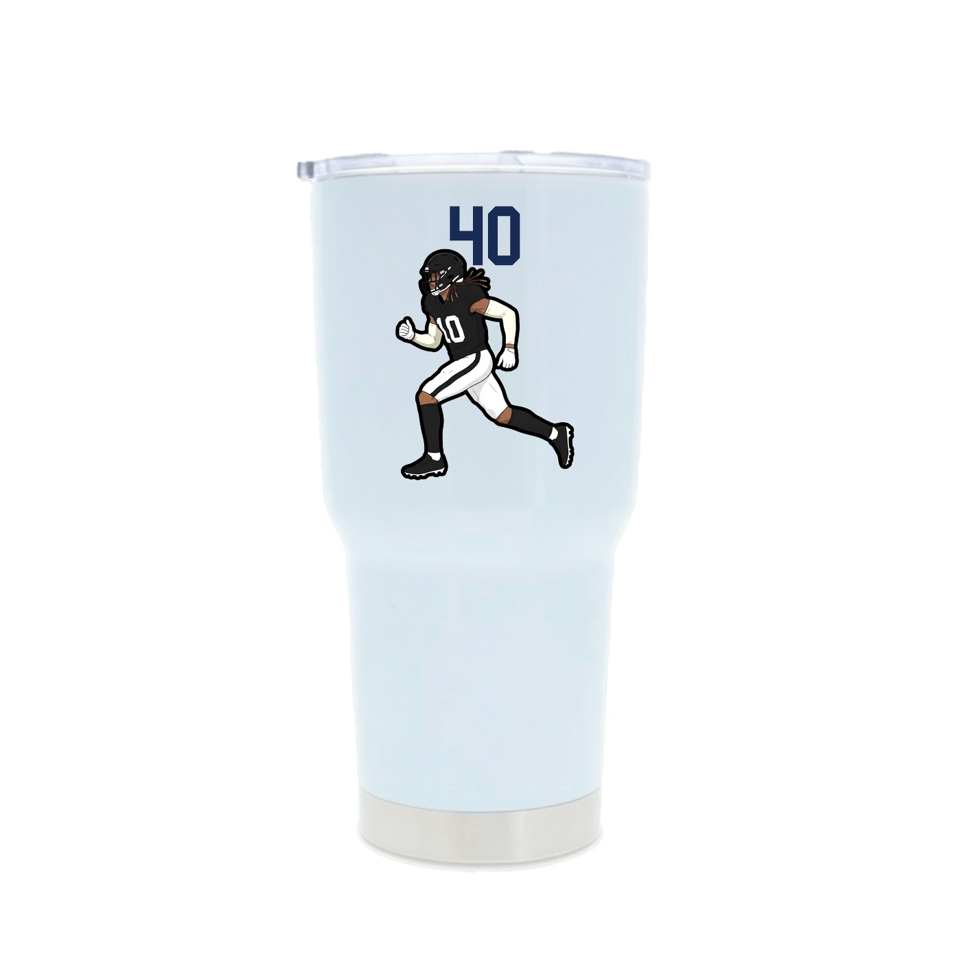 30oz Stainless Steel Tumbler — Number Top in White