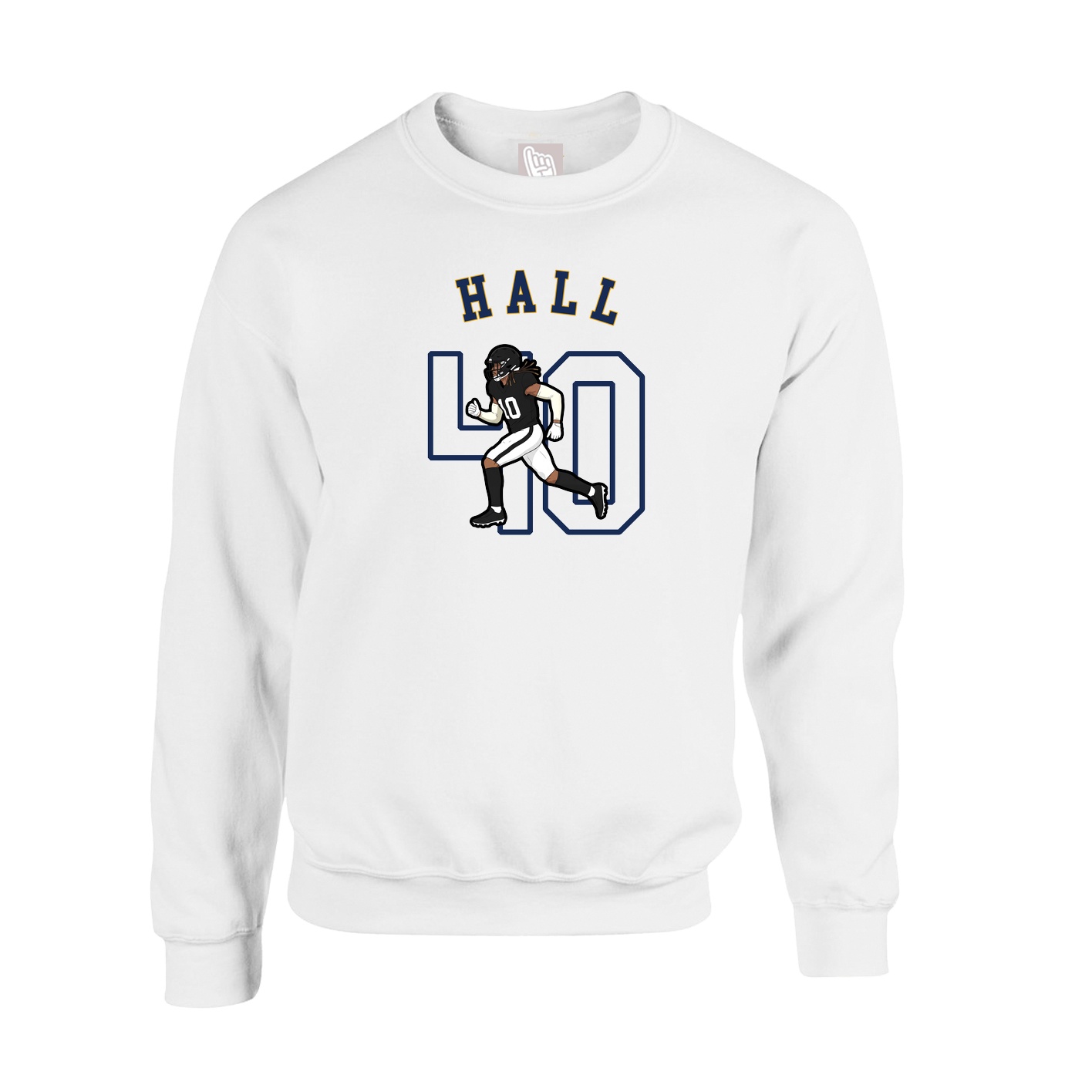 Fleece Crew — Shirsey Arch in White