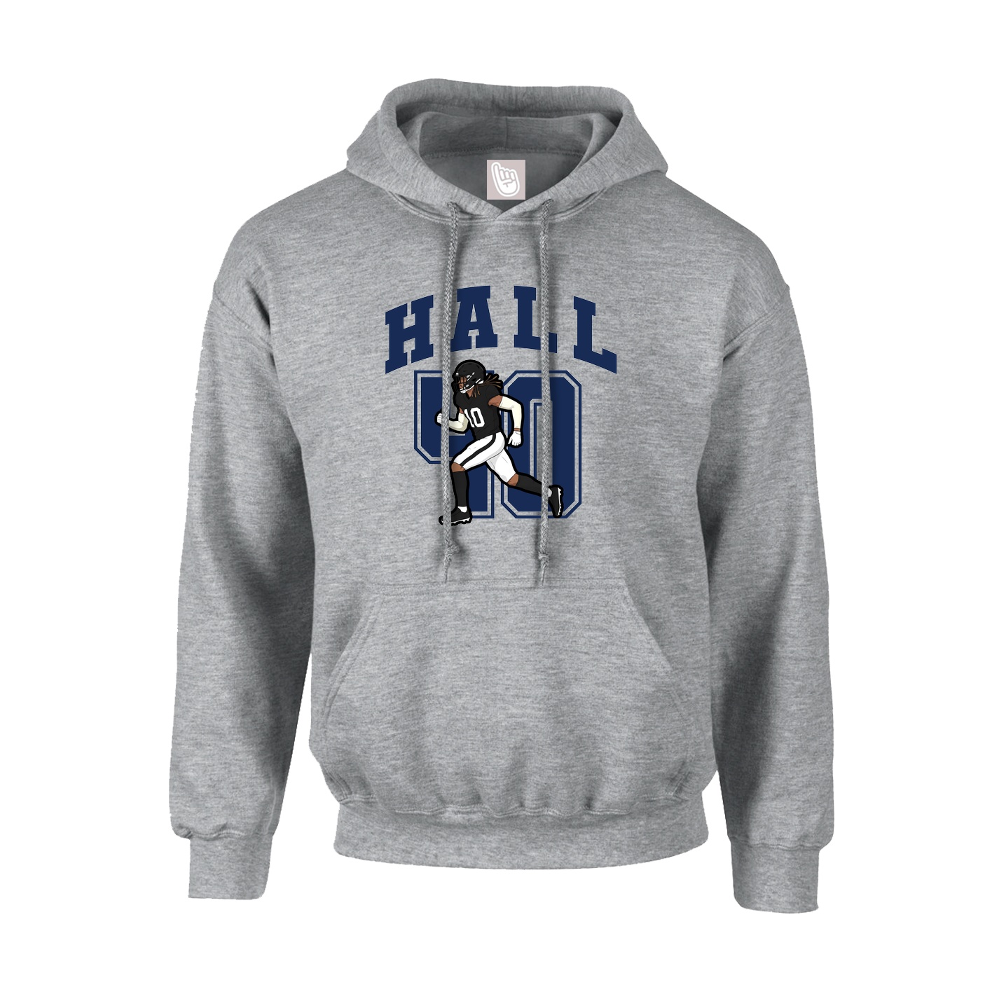 Hoodie — Number in Grey