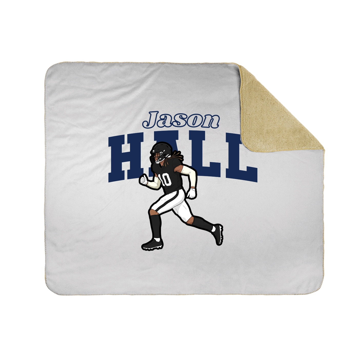 Throw Blanket — Name Arch in White