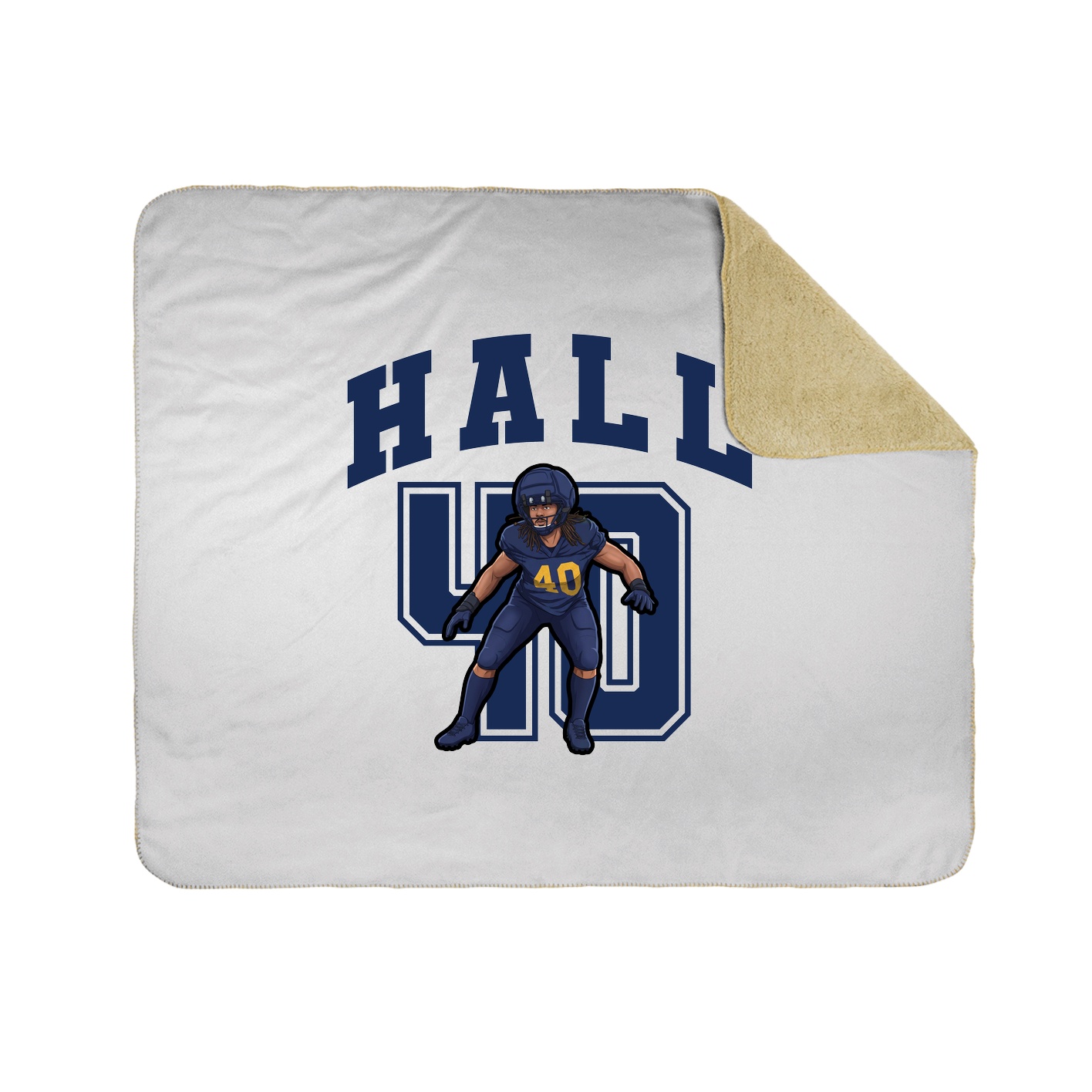 Throw Blanket — Number in White