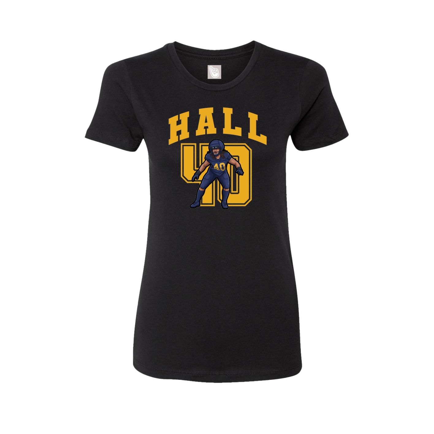 Fitted Women's Tee — Number in Black
