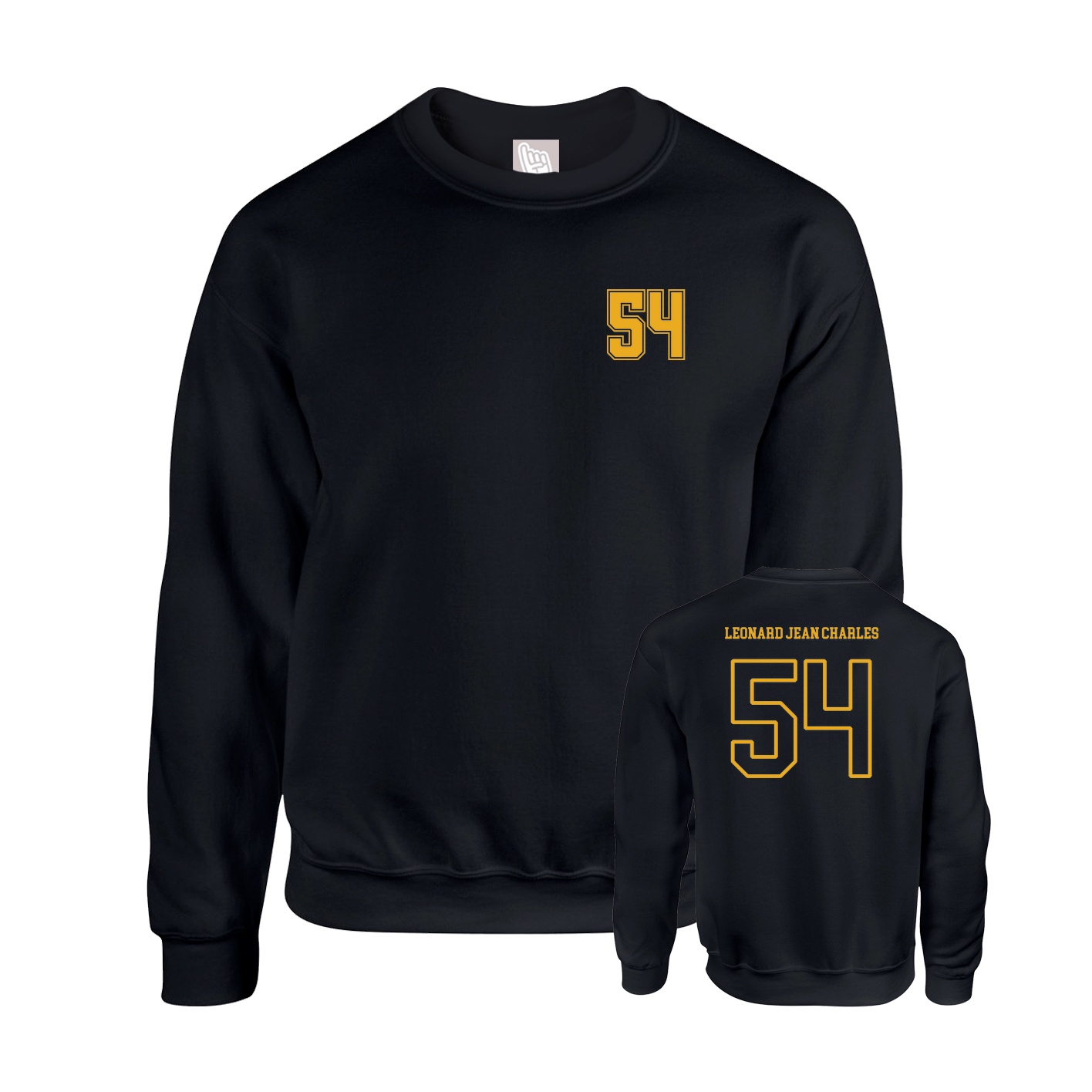 Fleece Crew — Chest Back in Black