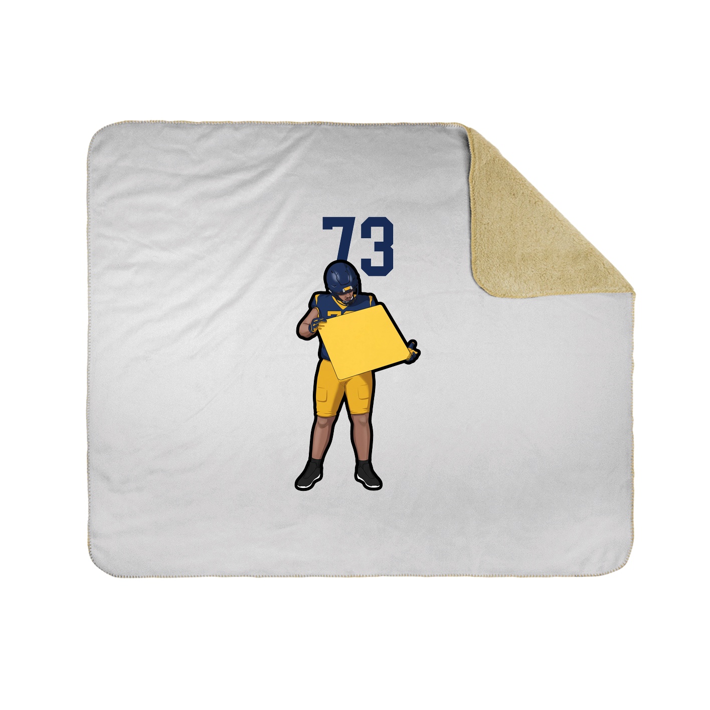 Throw Blanket — Number Top in White