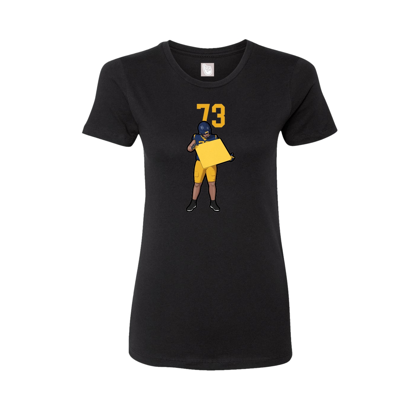 Fitted Women's Tee — Number Top in Black