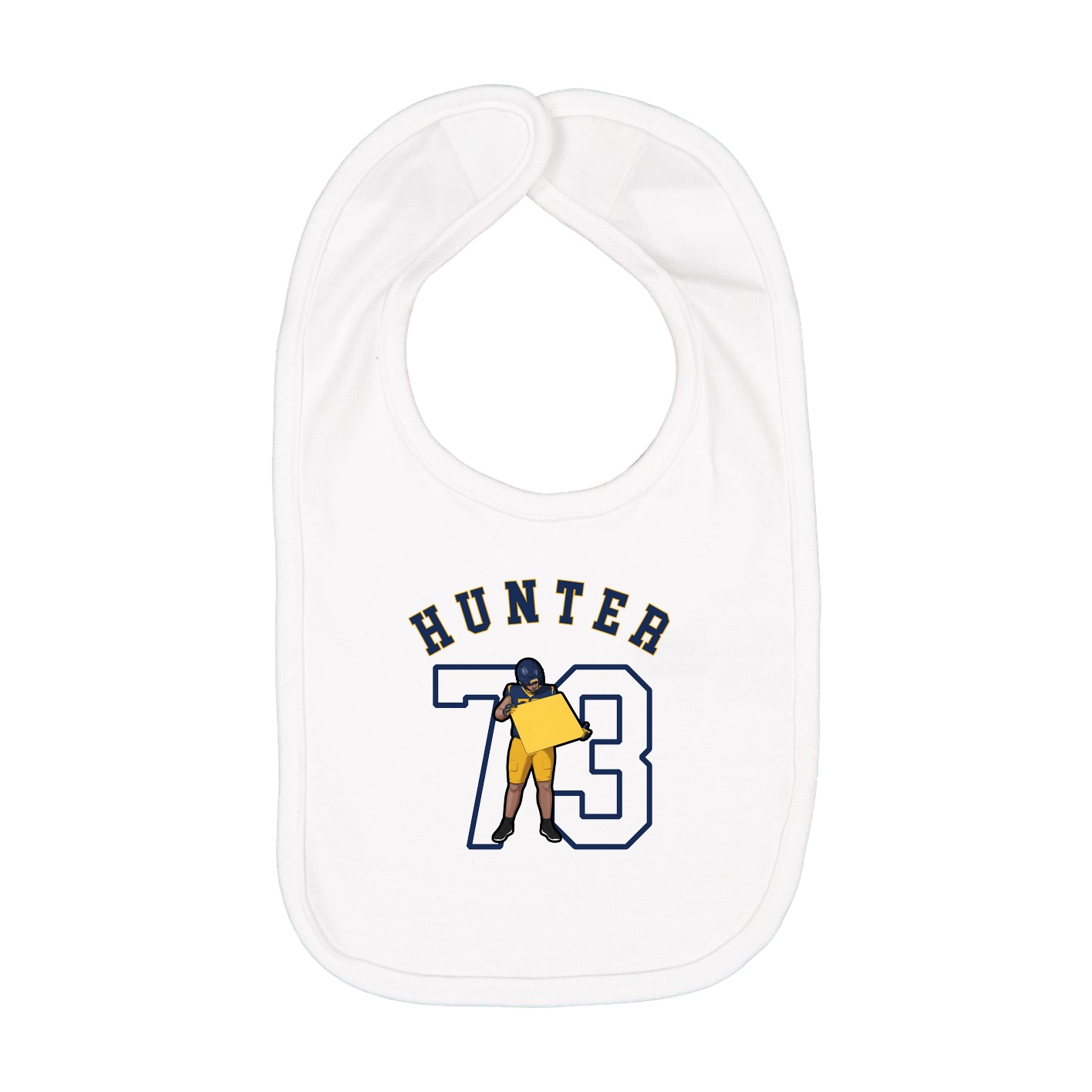 Infant Bib — Shirsey Arch in White