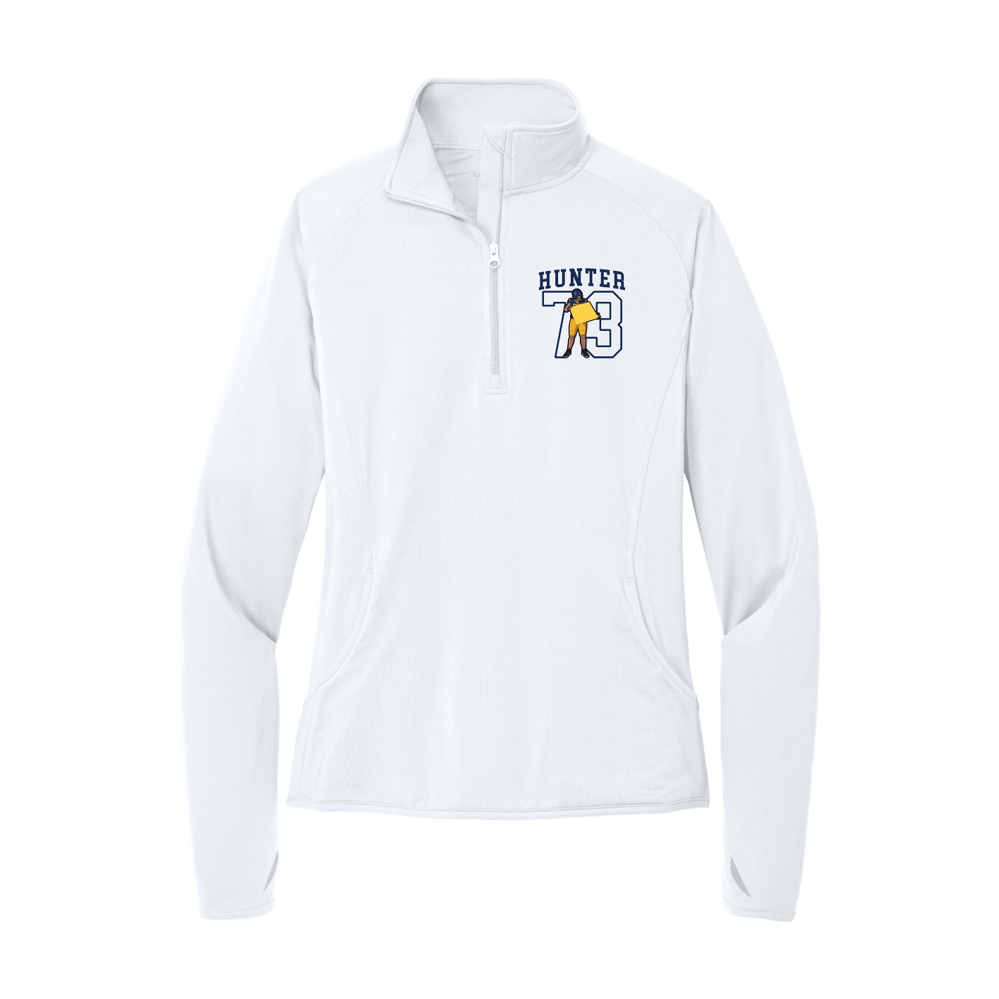 Women's Q-Zip Pullover — Shirsey in White