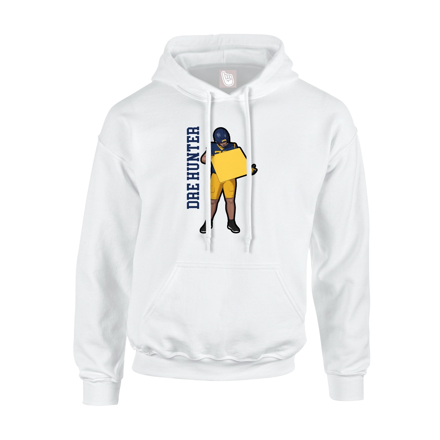 Hoodie — Name Vertical in White