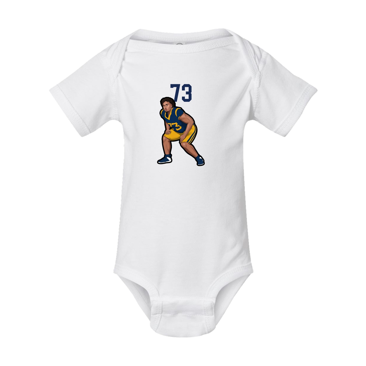 Baby Onesie — Number Top in White