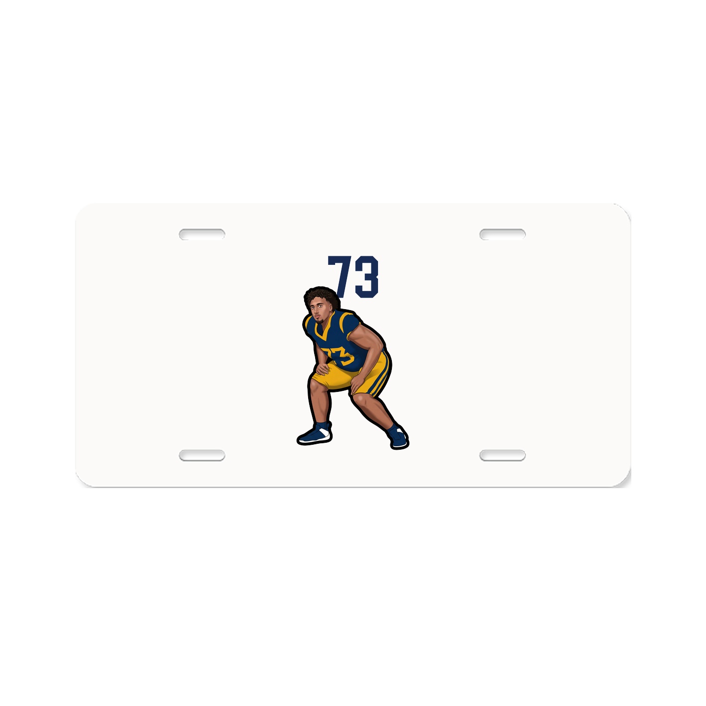 License Plate — Number Top in Classic