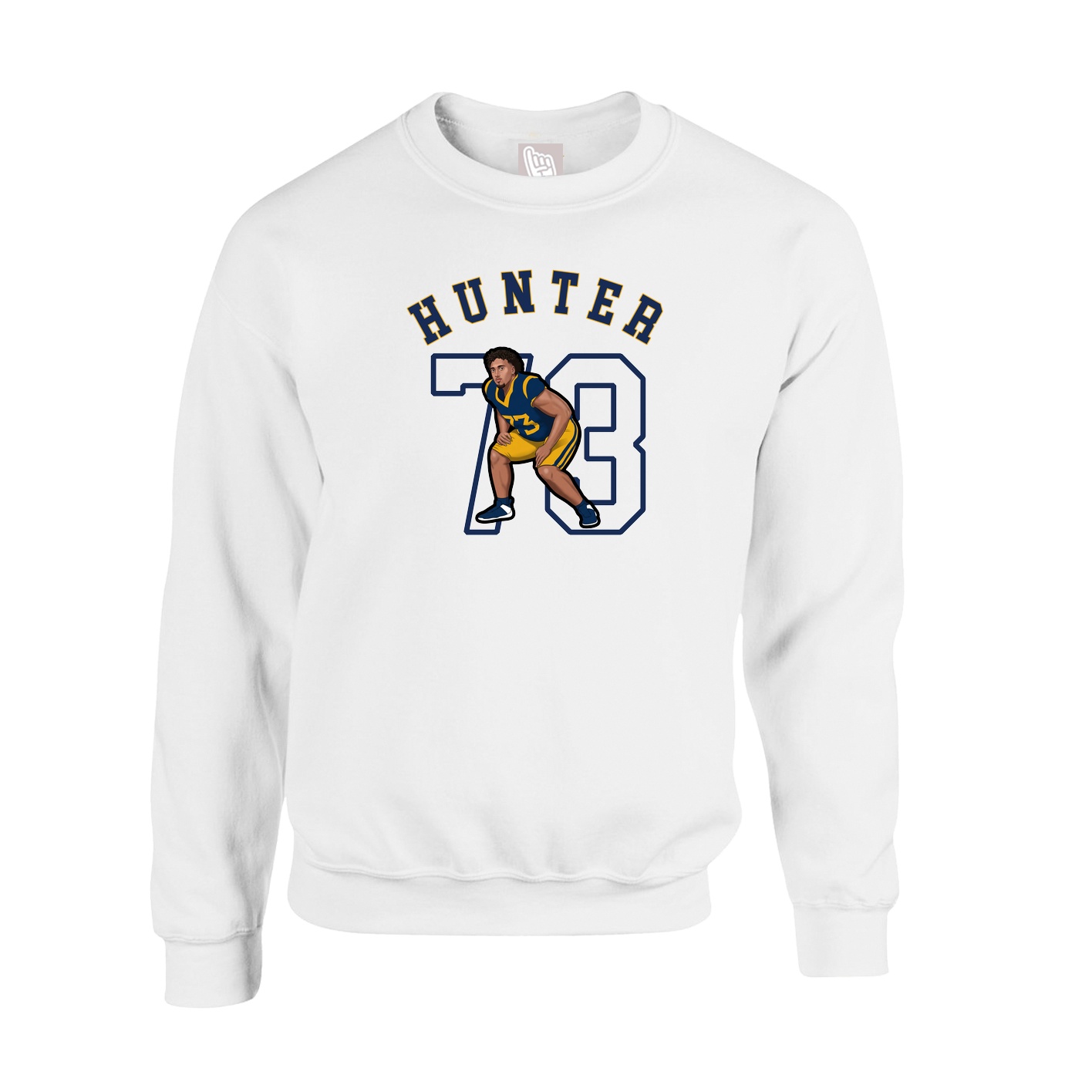 Fleece Crew — Shirsey Arch in White