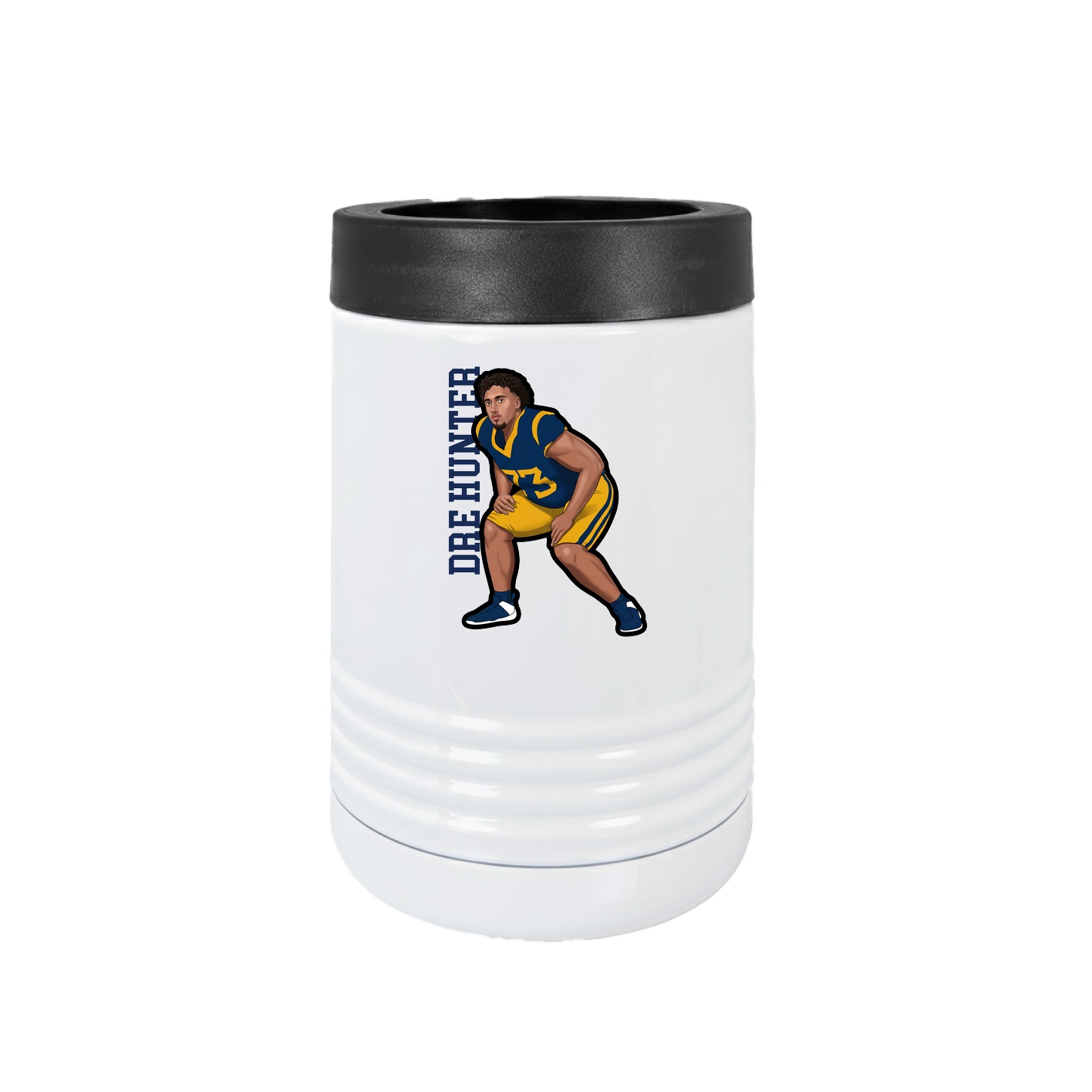 Beverage Holder — Name Vertical in White