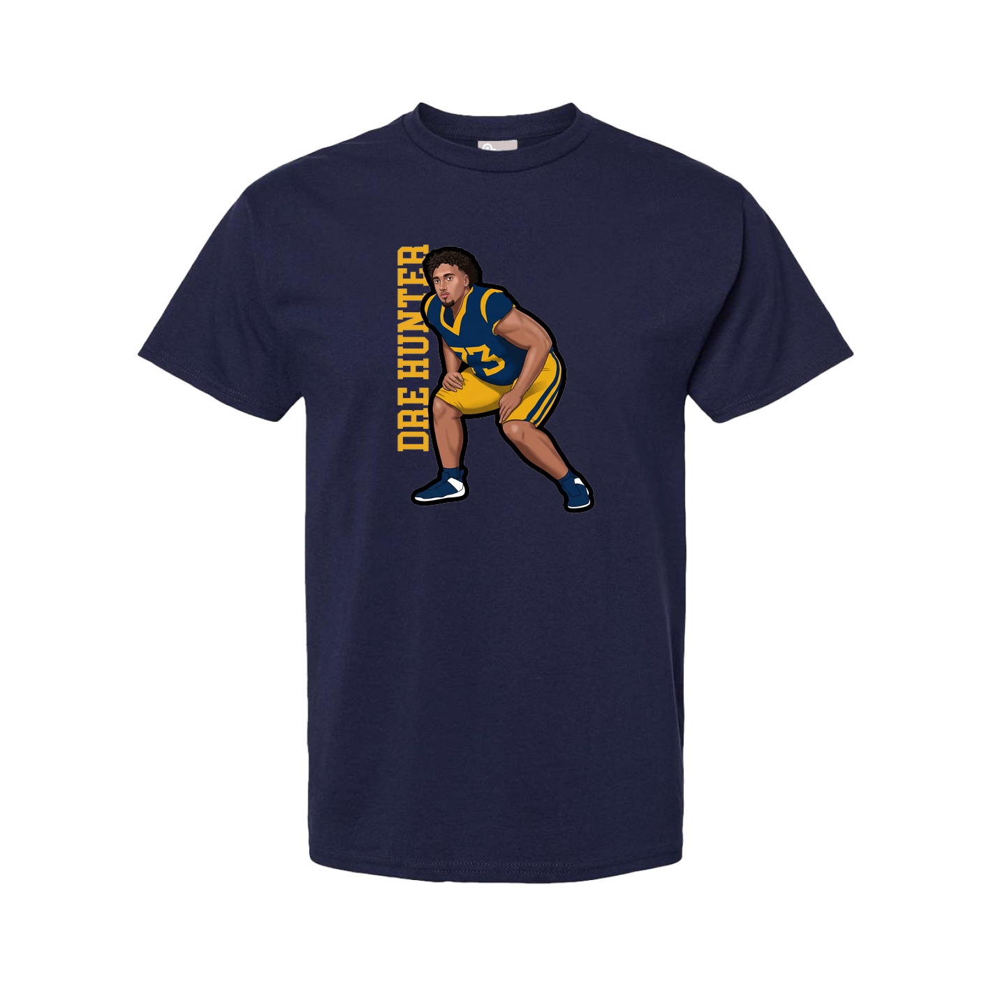 Youth Tee — Name Vertical in Navy