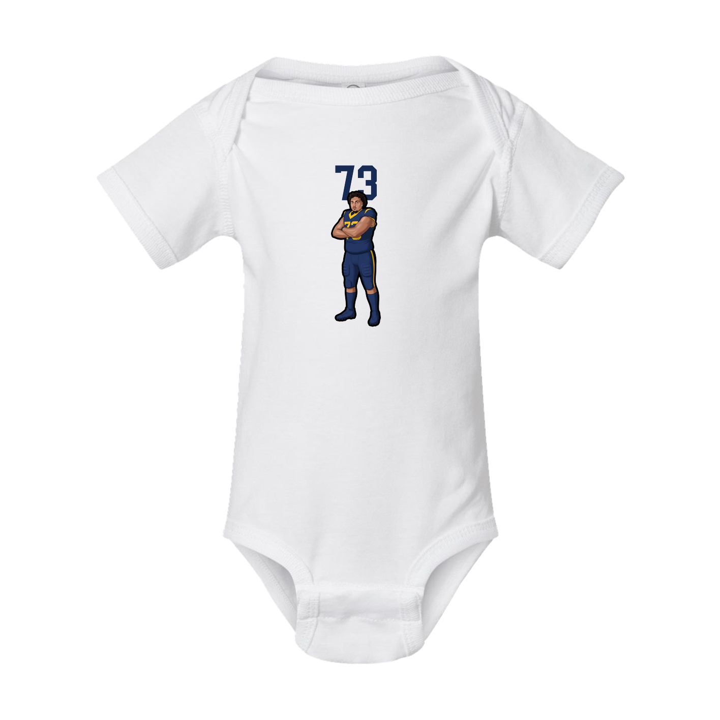 Baby Onesie — Number Top in White