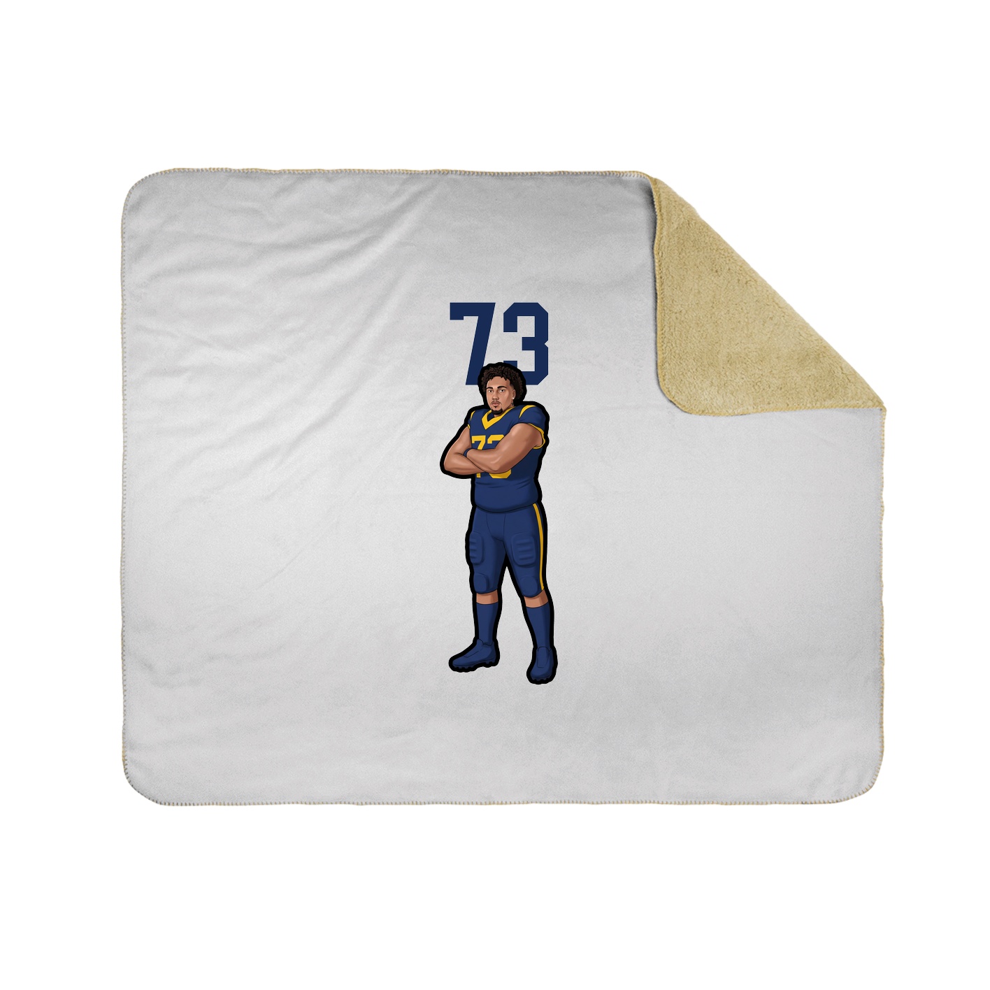 Throw Blanket — Number Top in White