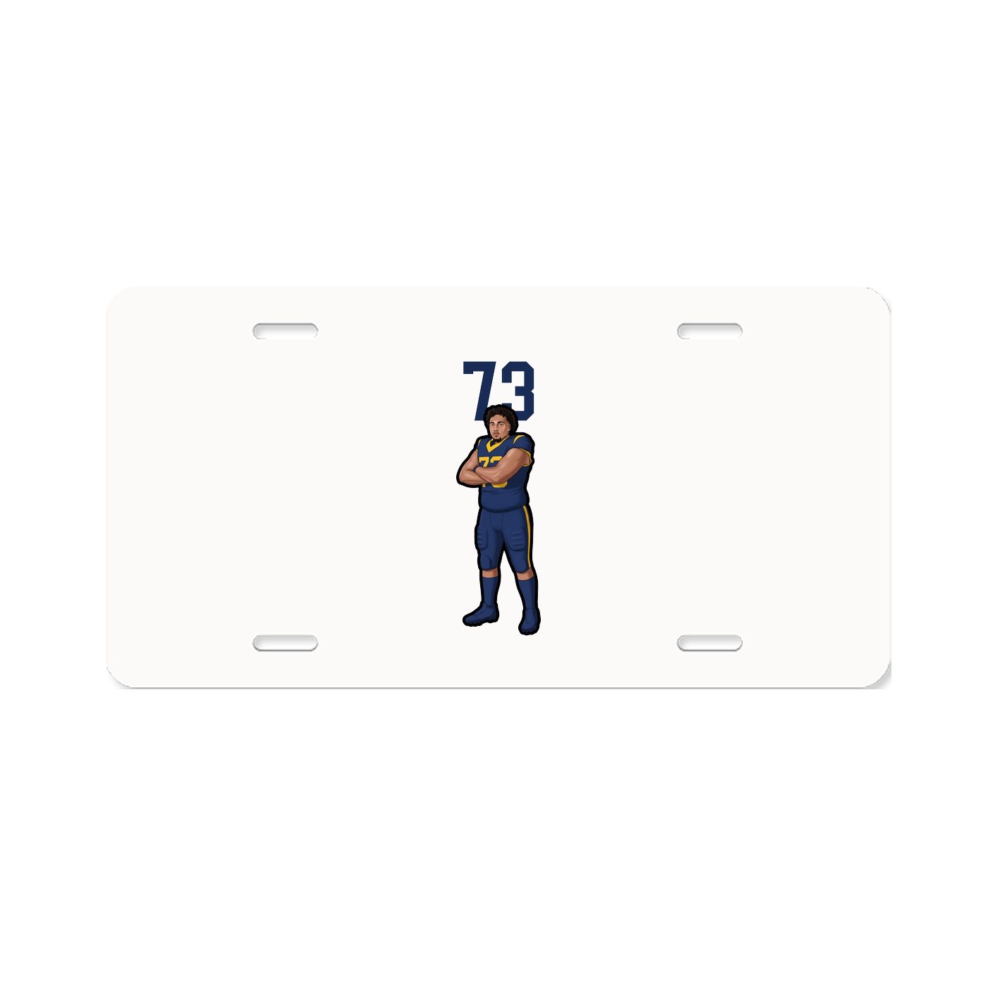 License Plate — Number Top in Classic