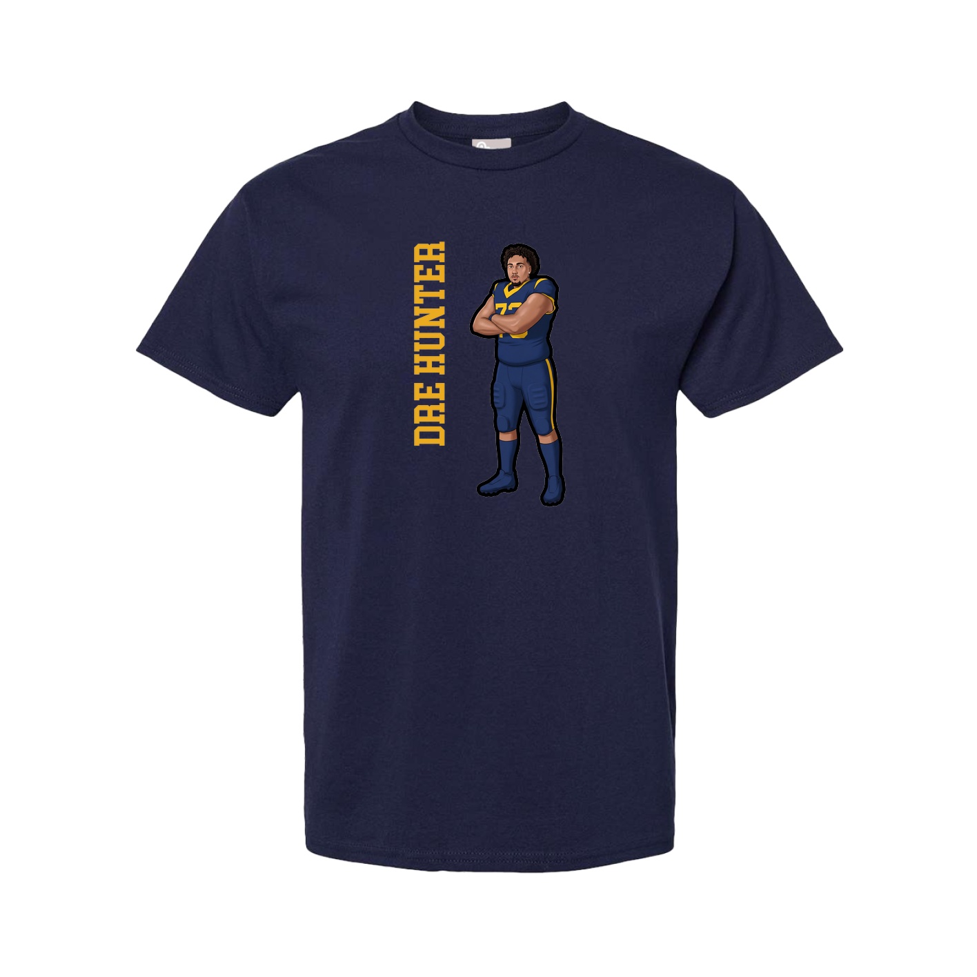 Tee — Name Vertical in Navy