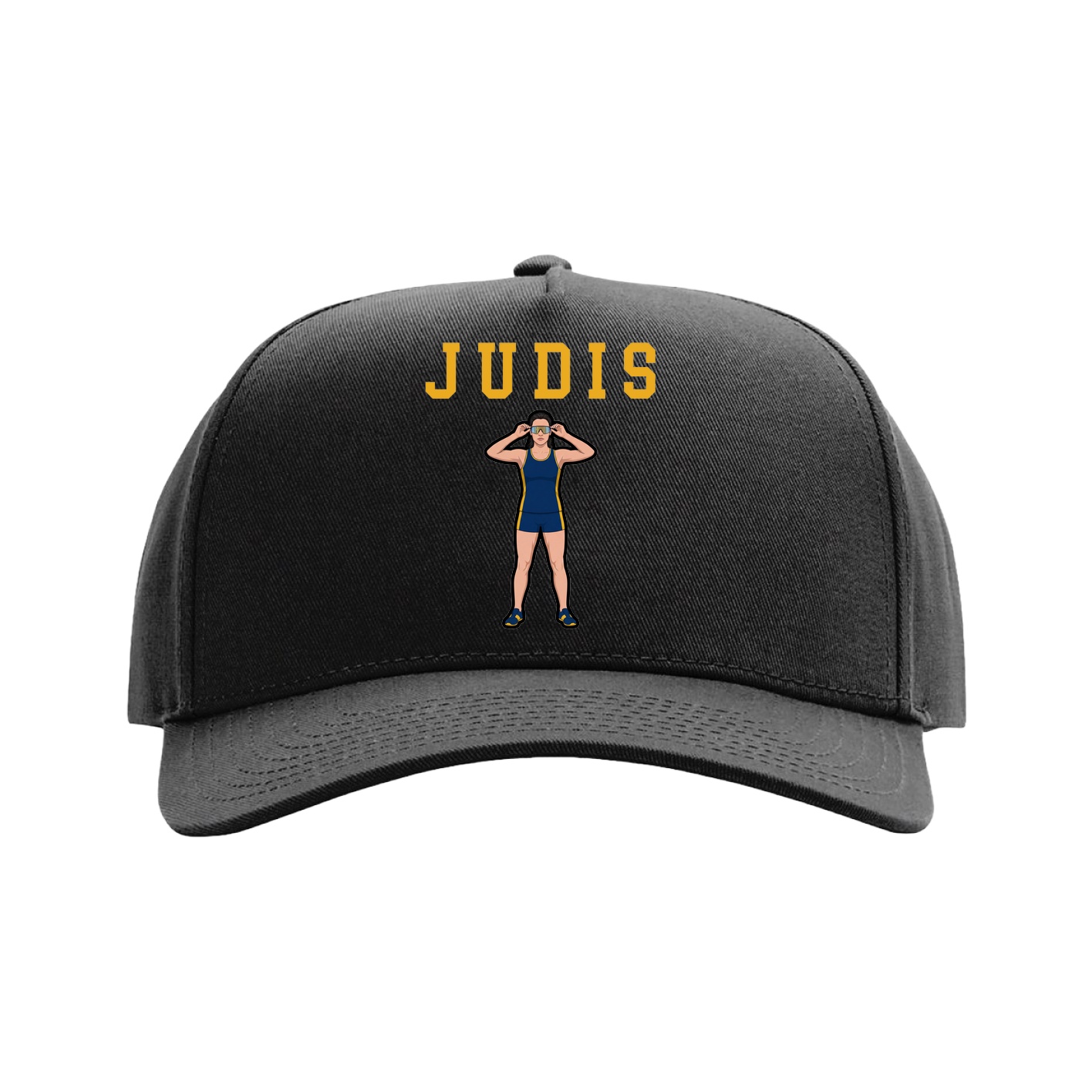 Full Fabric Five-Panel Champ Cap — Shirsey in Black