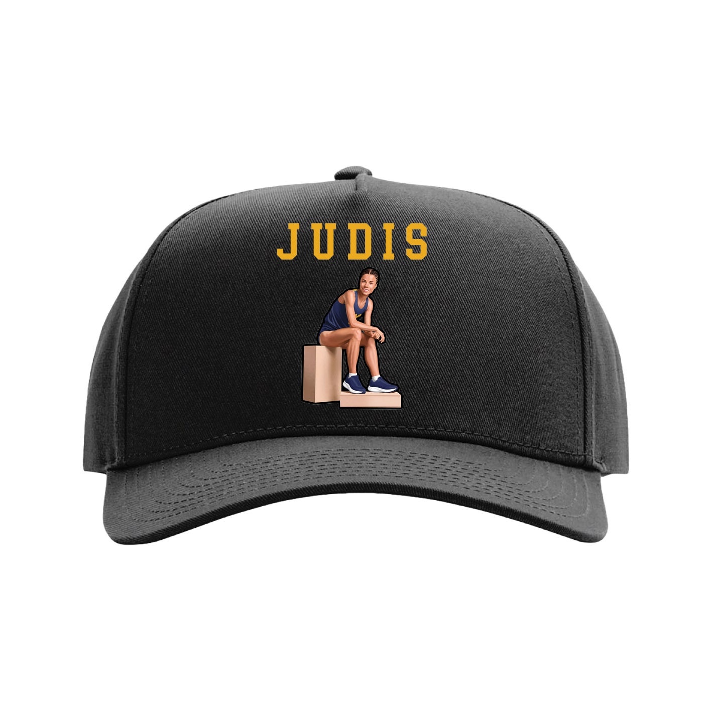 Full Fabric Five-Panel Champ Cap — Shirsey in Black