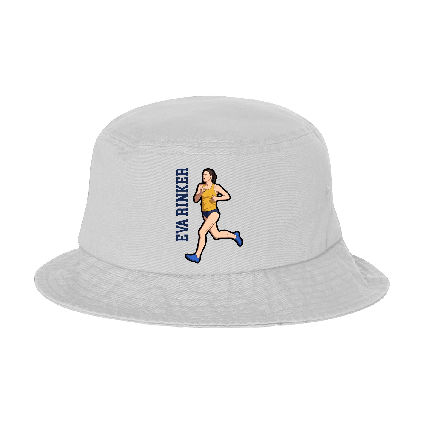 Bucket Cap — Name Vertical in White