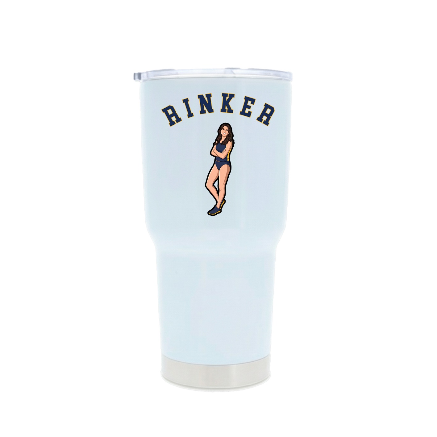 30oz Stainless Steel Tumbler — Shirsey Arch in White