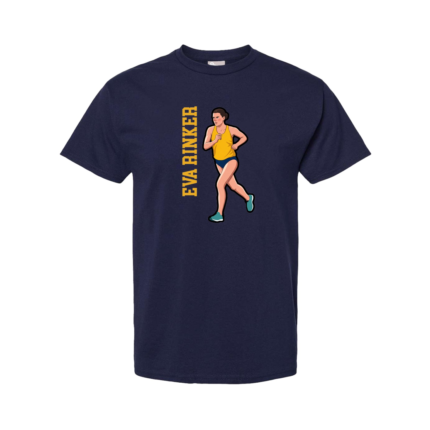 Youth Tee — Name Vertical in Navy